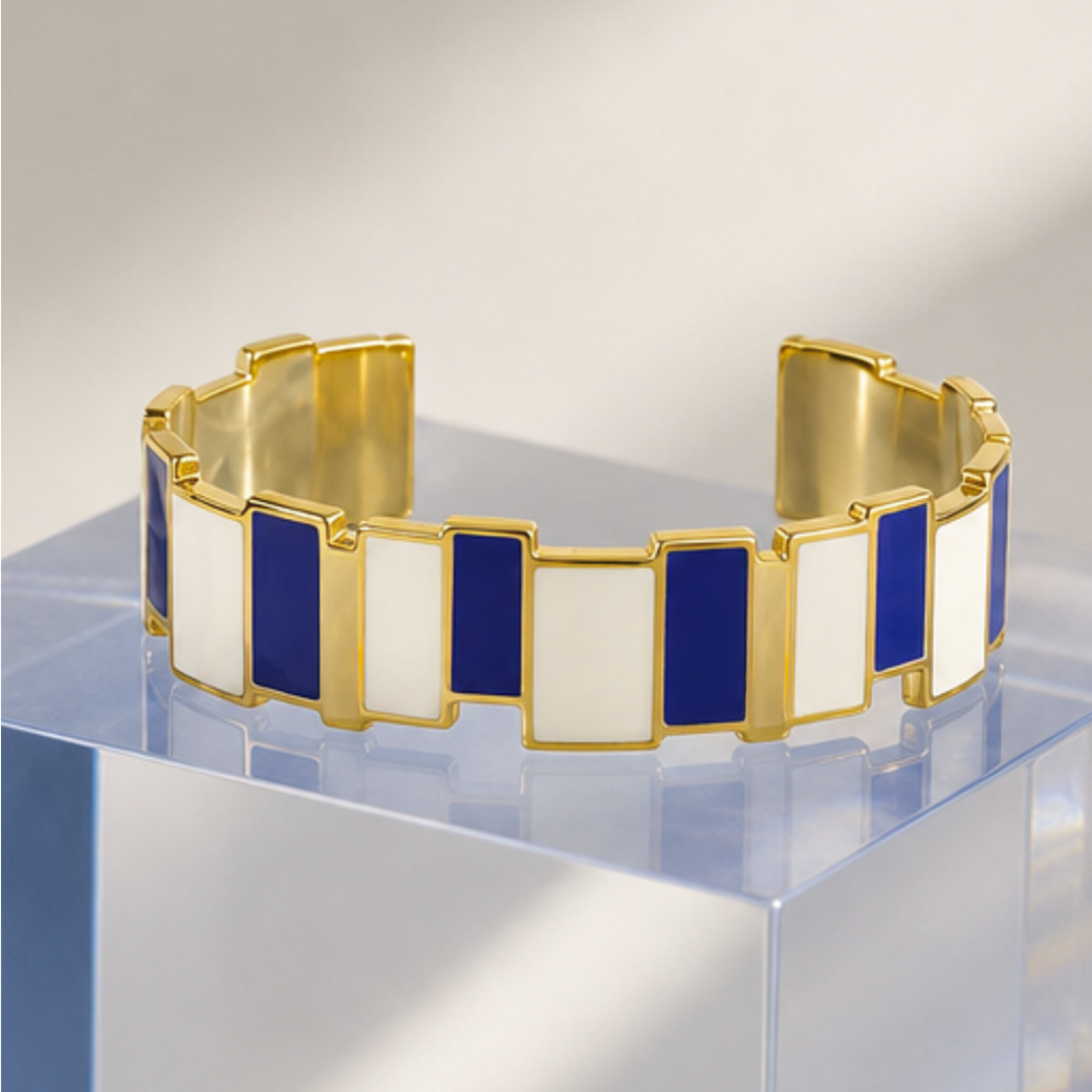 Inès Multi Bangle - Navy Blue