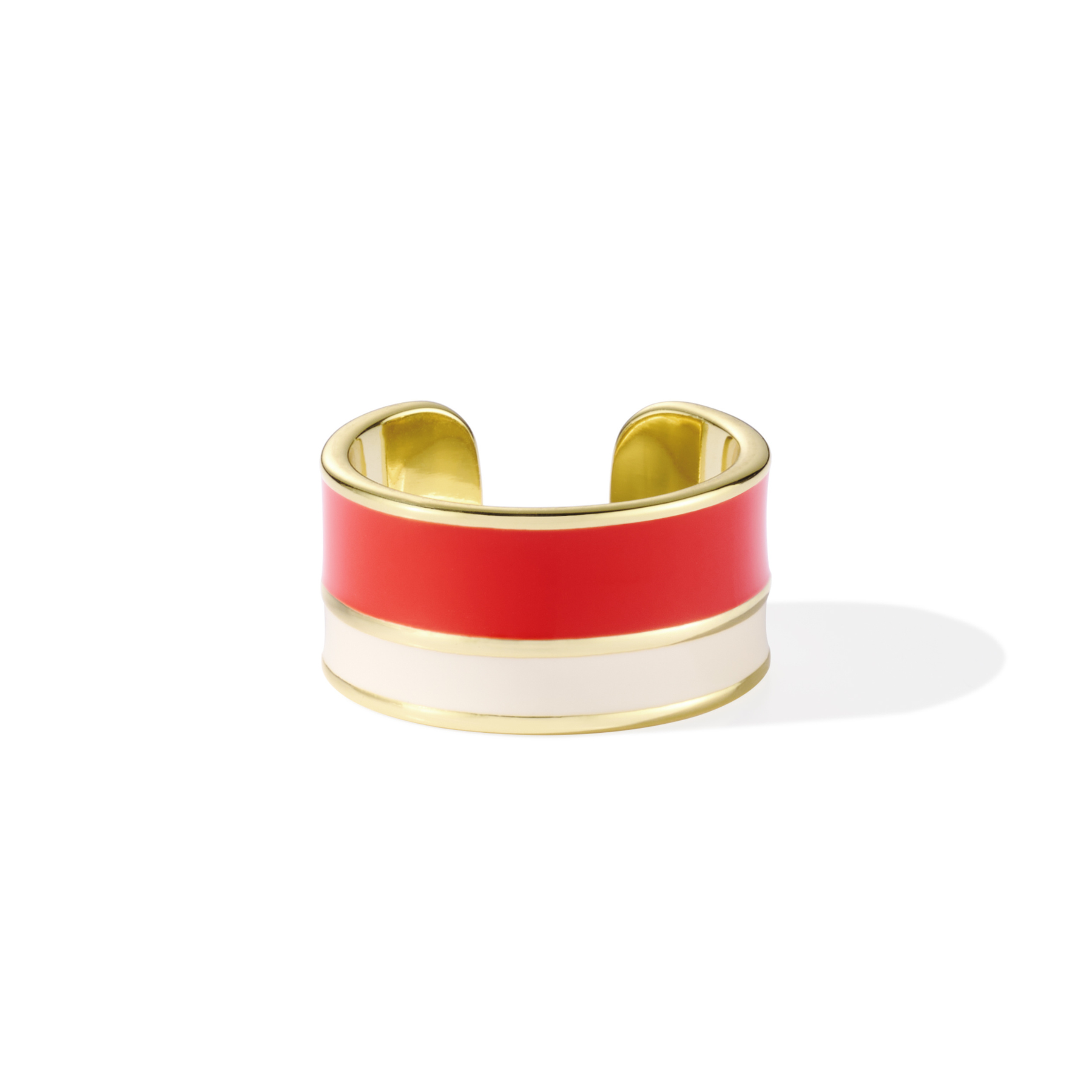 Bangle Ring - White Sand / Tangerine