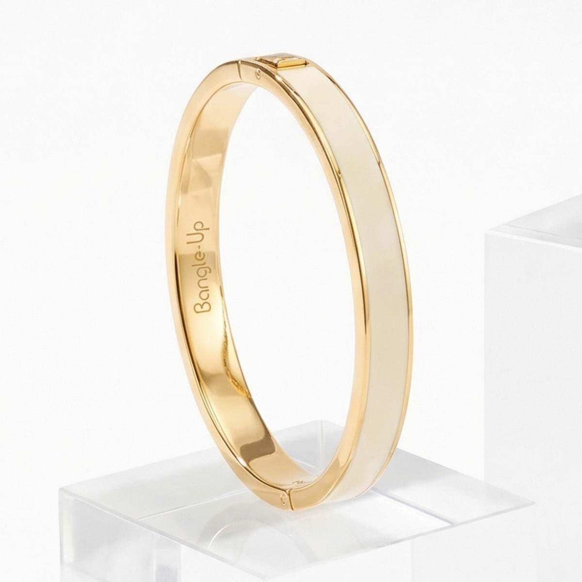 Classic Bangle Bracelet - Sand White