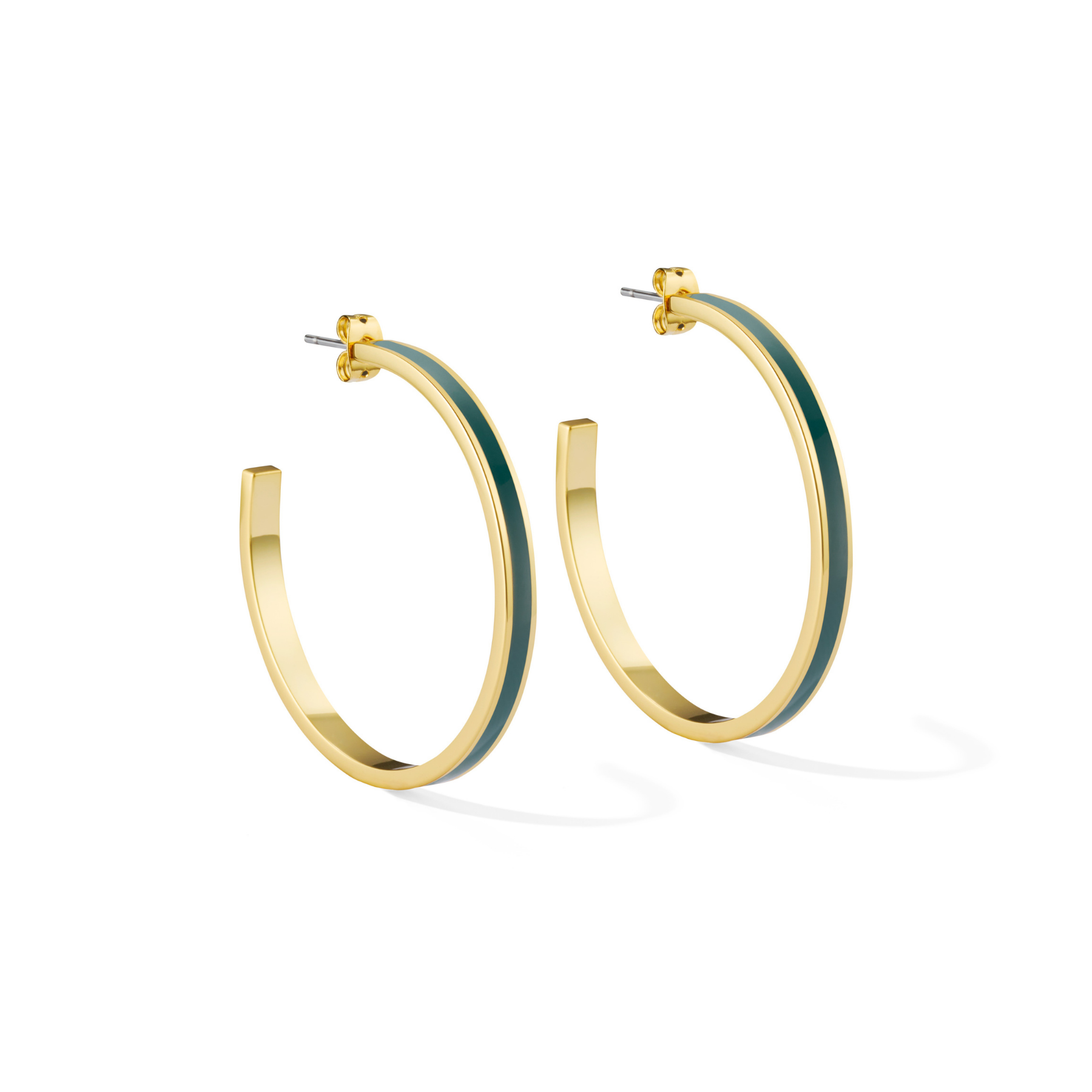 Gold-plated brass hoop earrings