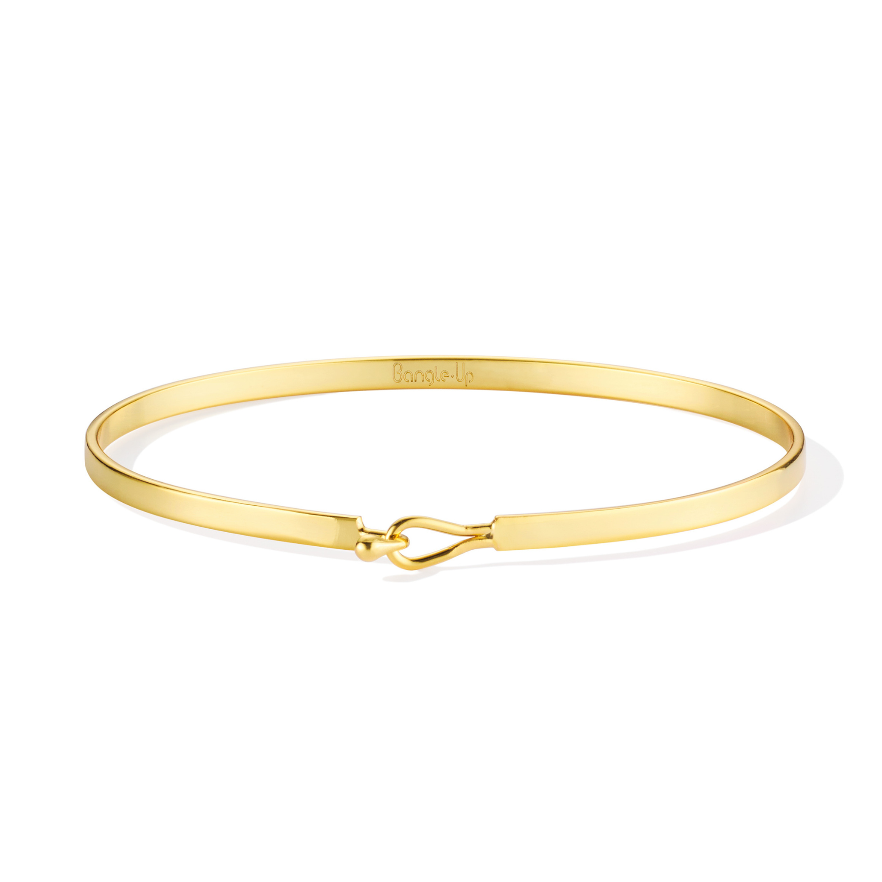 Women's Thin Bracelet Yellow Gold I Lily Bracelet with I Bangle-Up