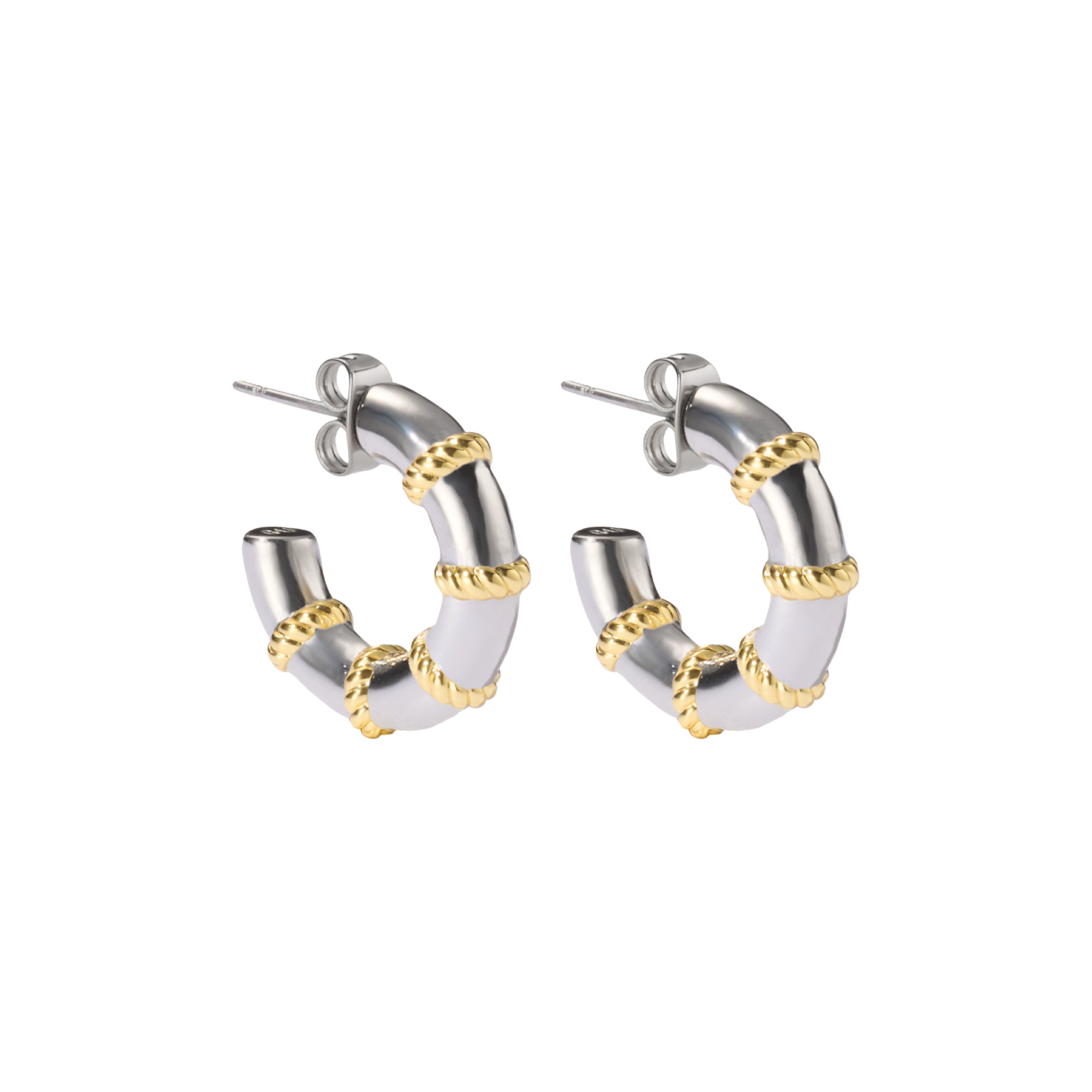 Eole Creole Earrings - Two-tone