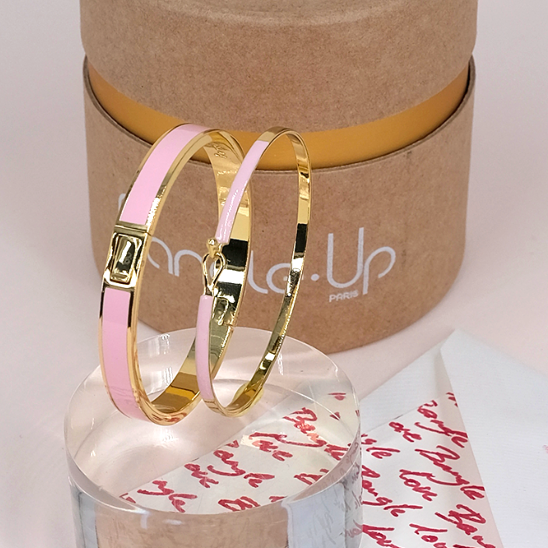 Coffret Bracelets Bangle et Lily - Rose Coton