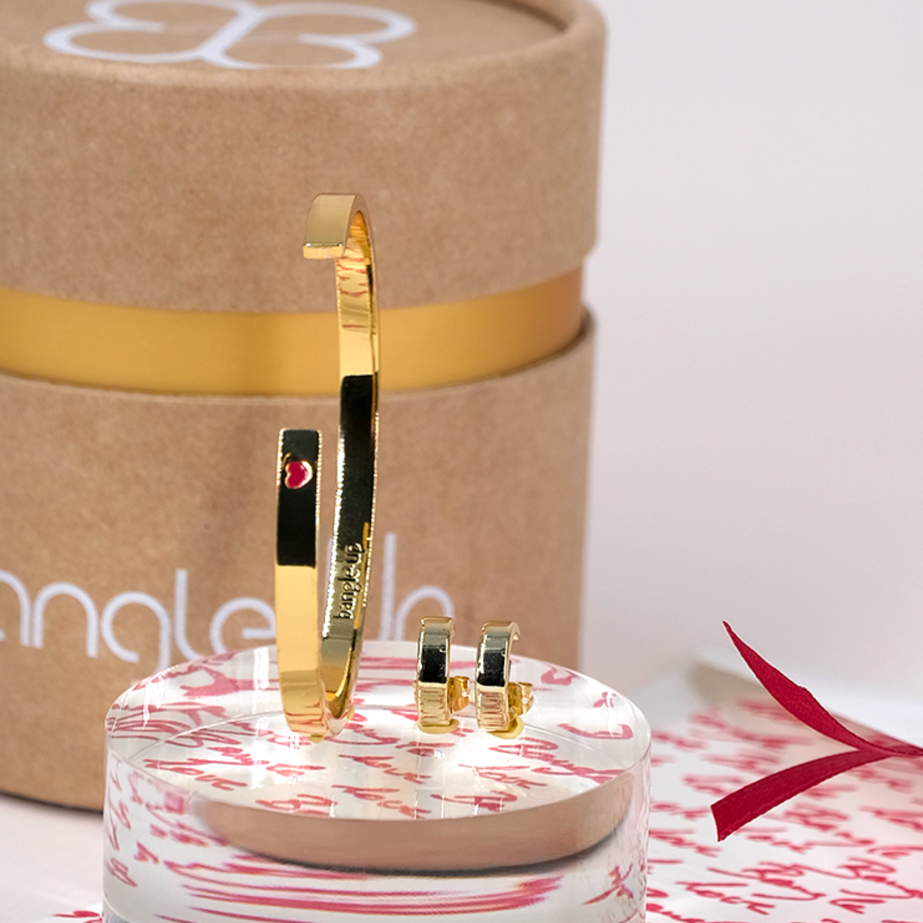 Coffret Jonc Grigri et Mini Créoles Bangle - Or Light