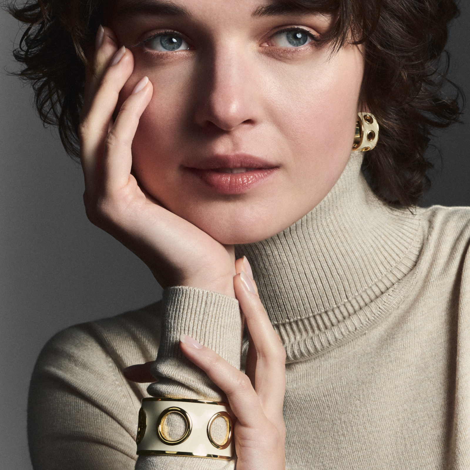 Créoles EYELET - Blanc Sable - Bangle-Up