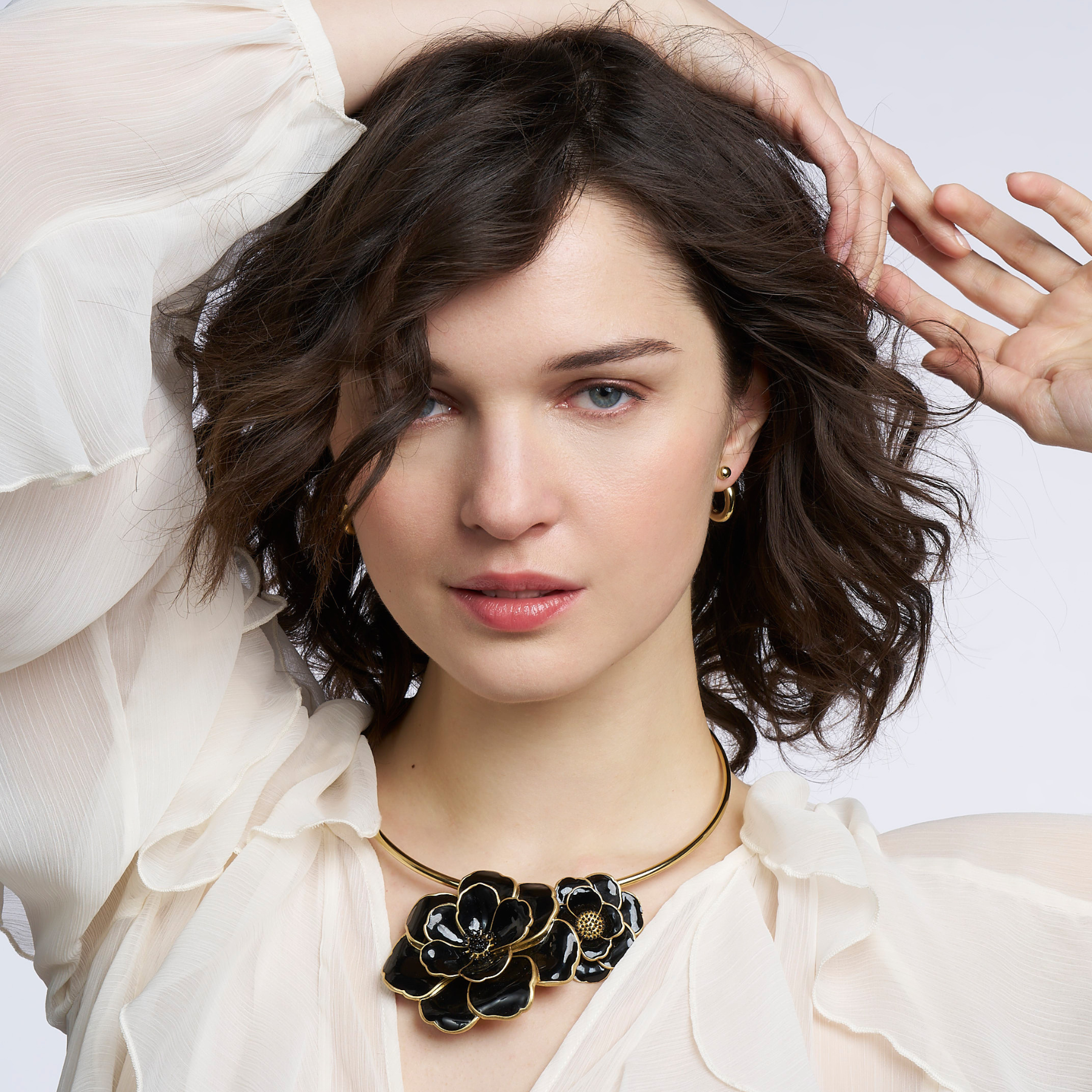 Mini Pendentif Peony - Noir Carbon