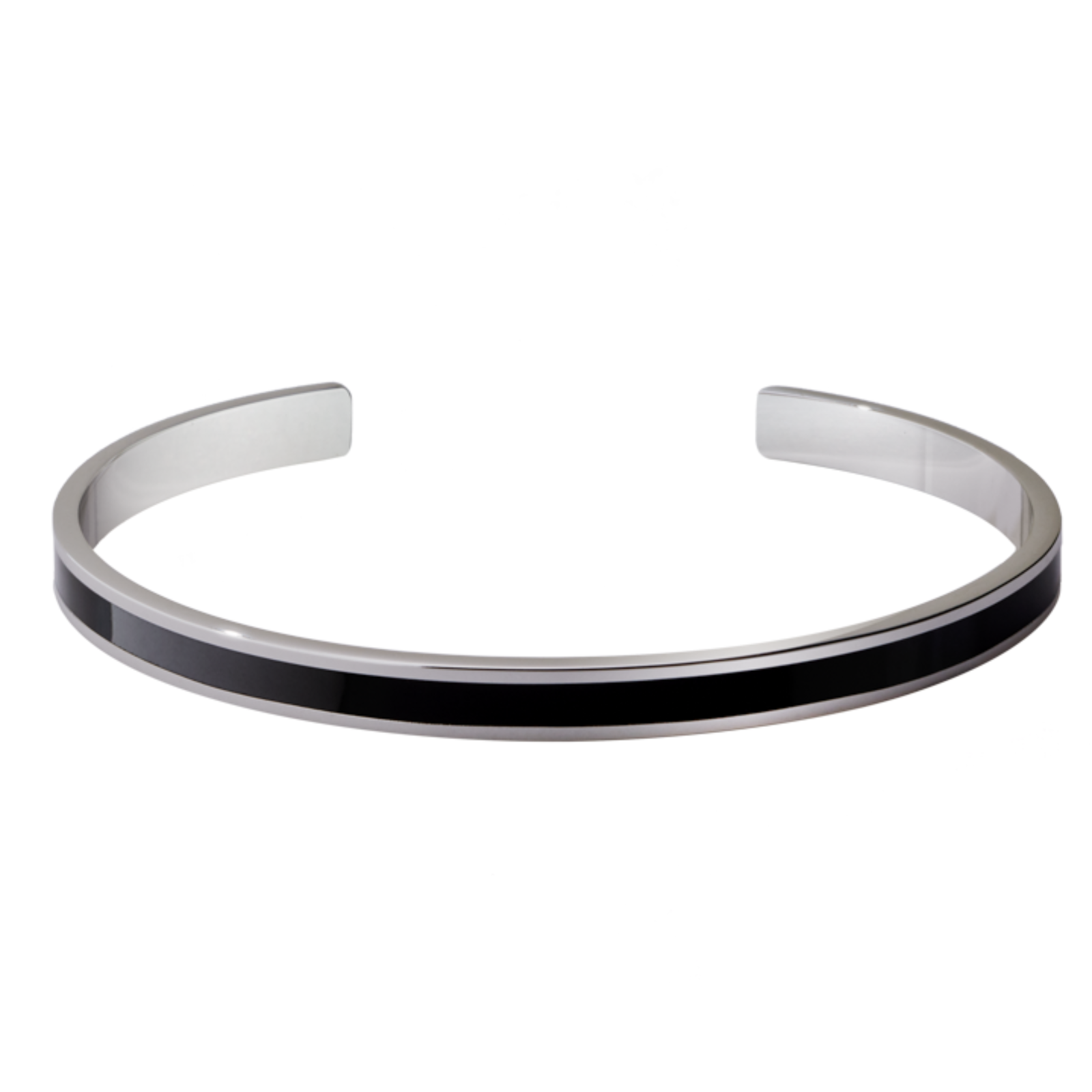 Jonc Bangle - Argent et Noir - Bangle-Up