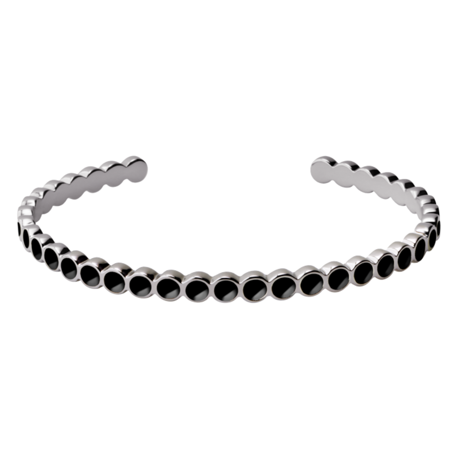 Jonc Lumi - Argent et Noir - Bangle-Up