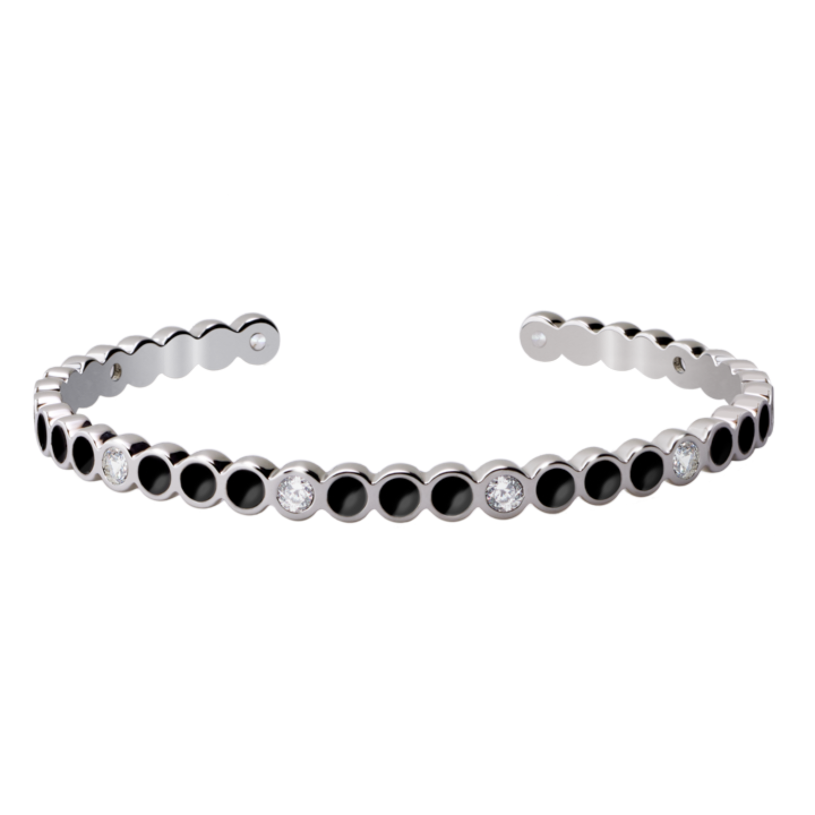Jonc Lumi - Noir et Zircons - Bangle-Up