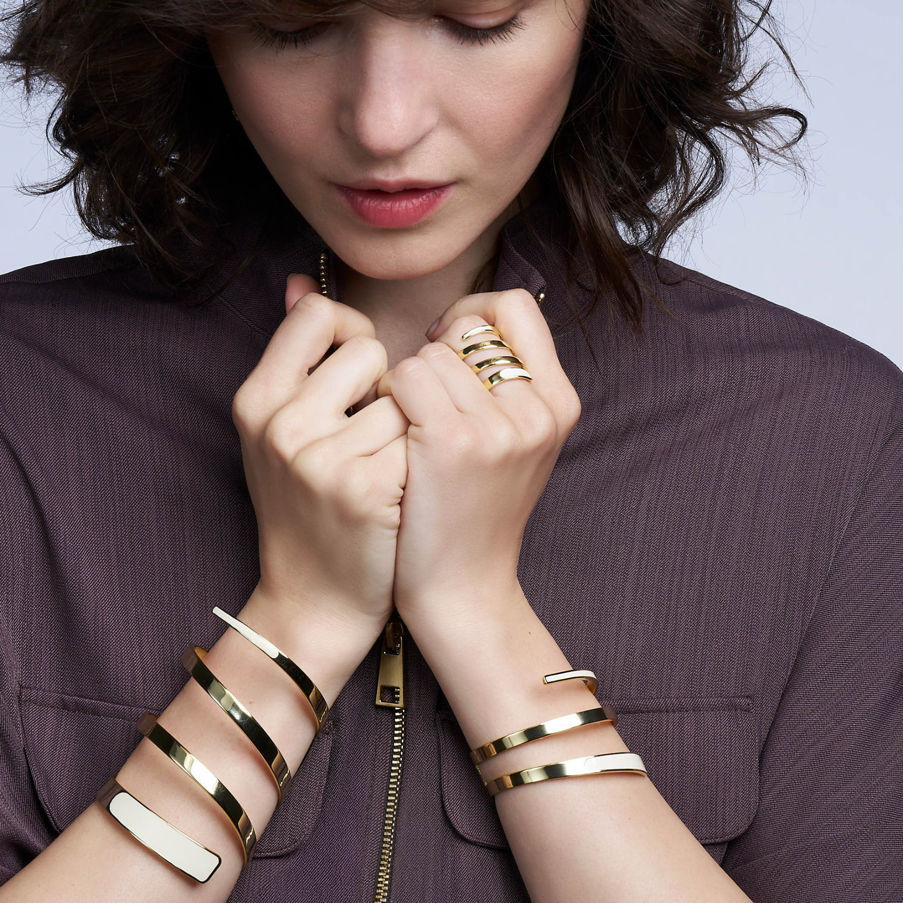 Tara Cuff Bracelet - Sand White