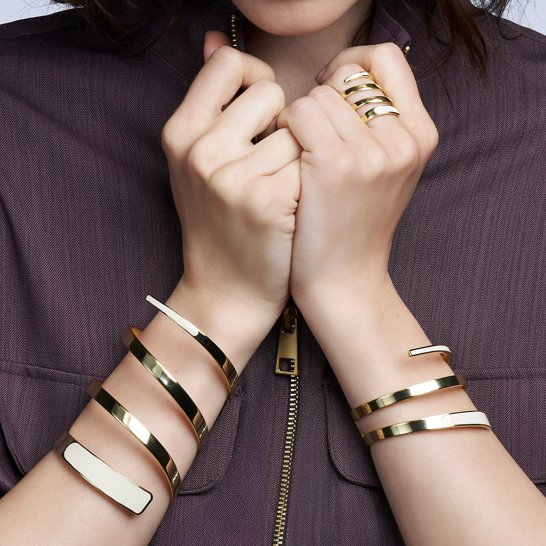 Tara Cuff Bracelet - Sand White