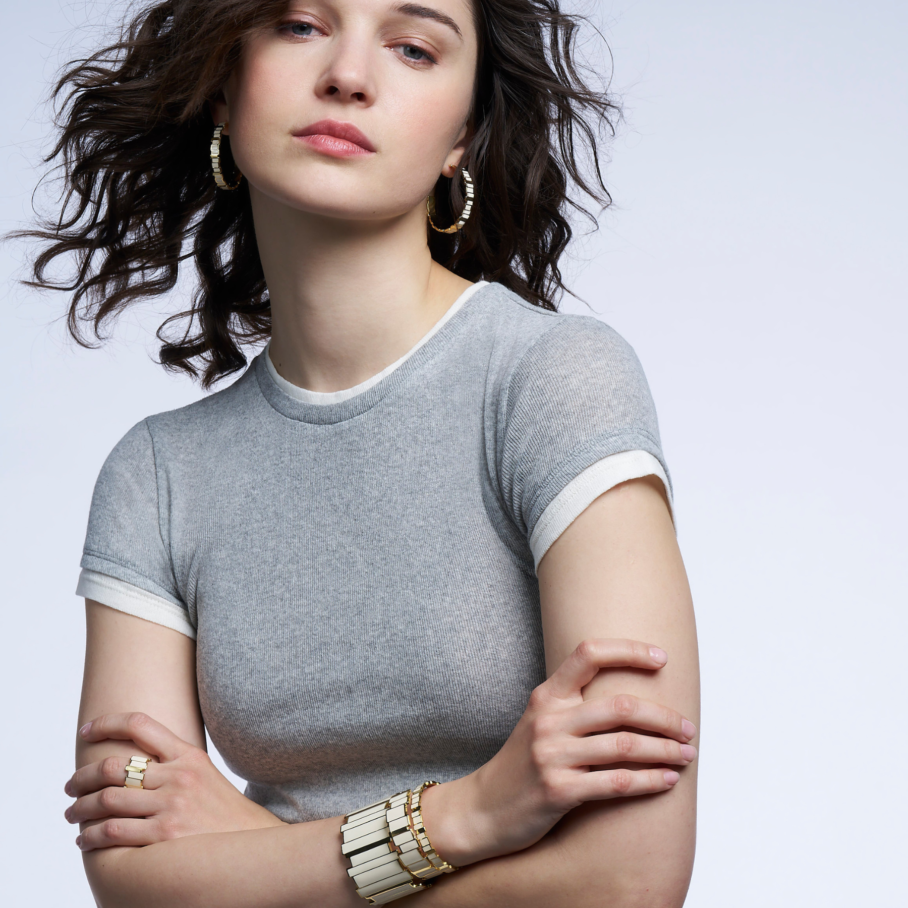 Inès Multicolor Cuff - Sand White