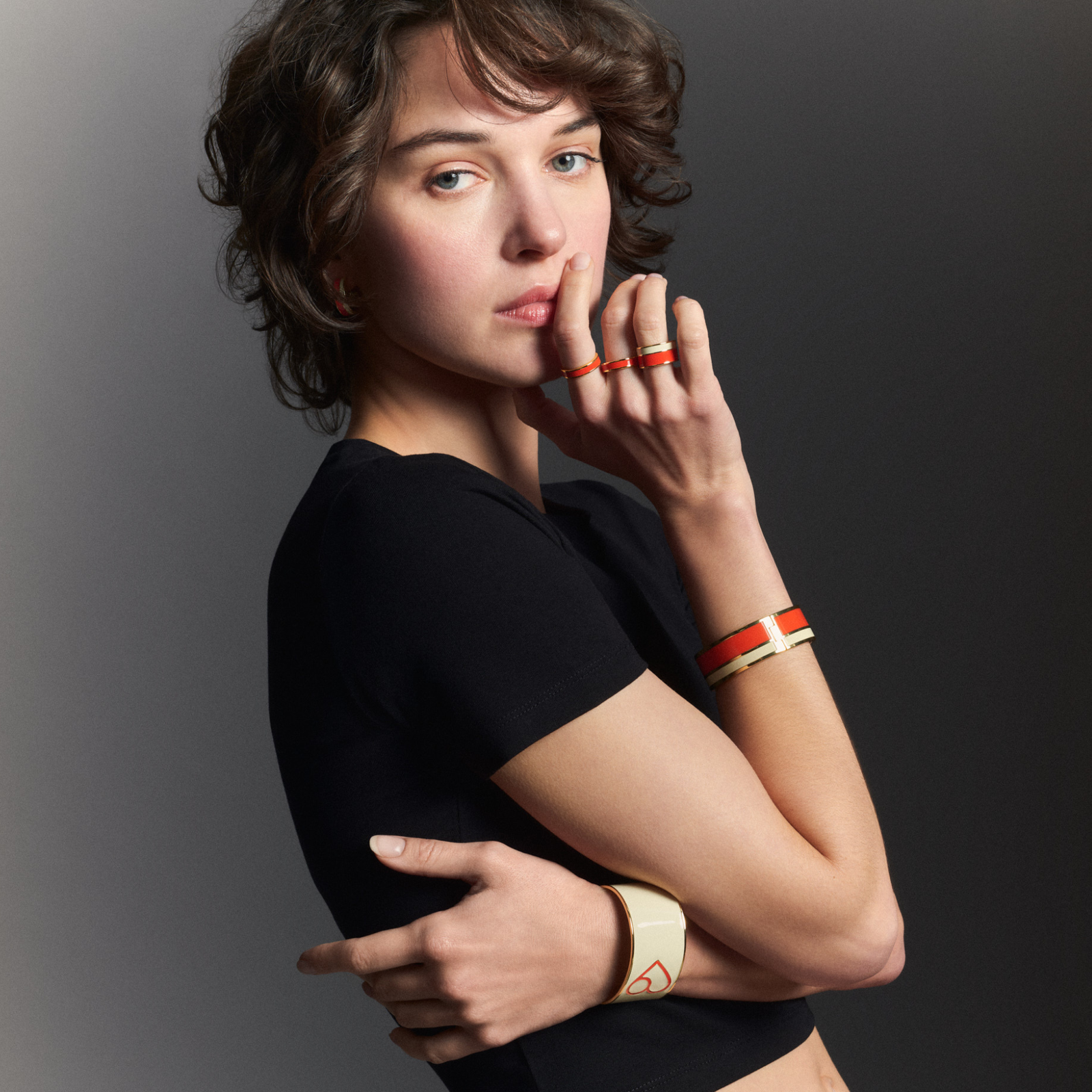 Manchette Coup de Coeur - Orange Tangerine - Bangle-Up