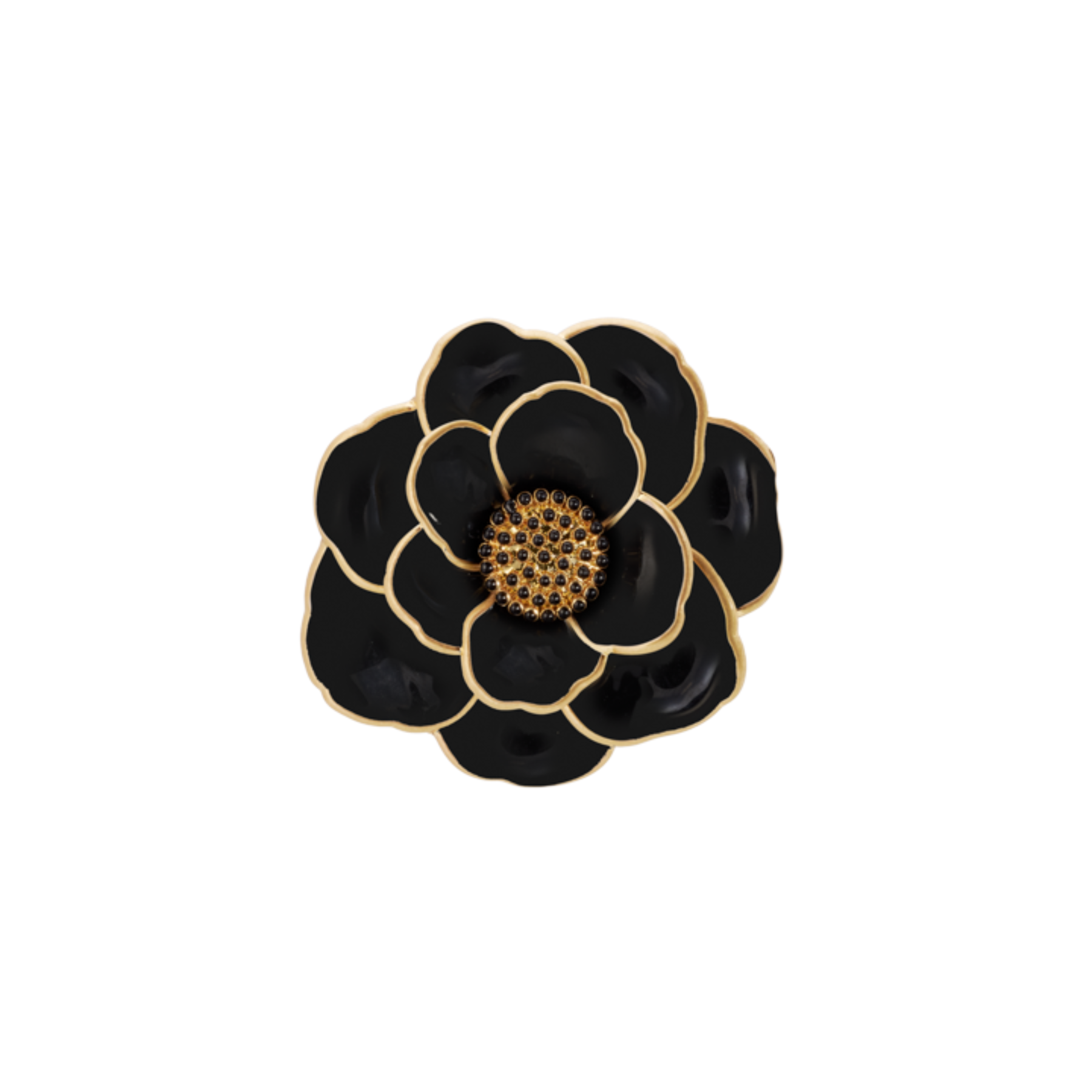 Mini Pendentif Peony - Noir Carbon