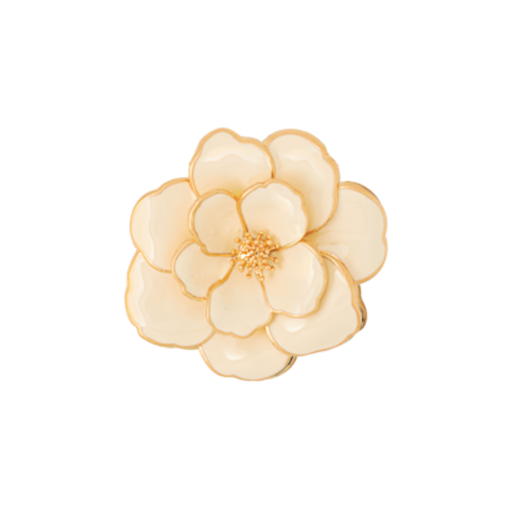 Collier Torque et son Pendentif Peony - Blanc Sable