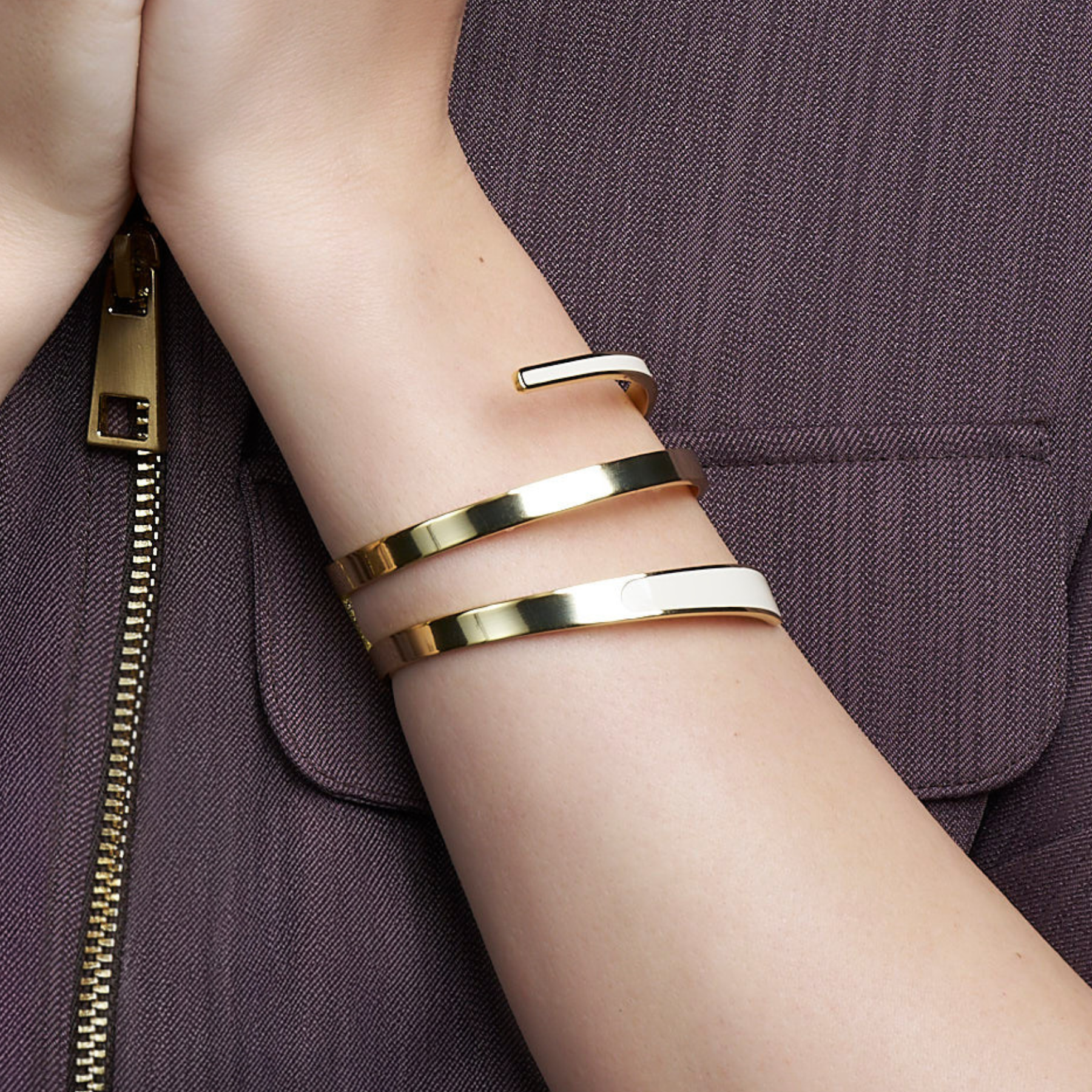 Tara Cuff Bracelet - Sand White