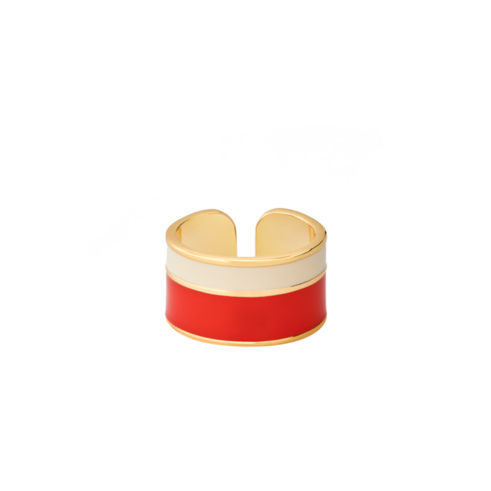 Bague Bangle - Blanc Sable / Tangerine - Bangle-Up