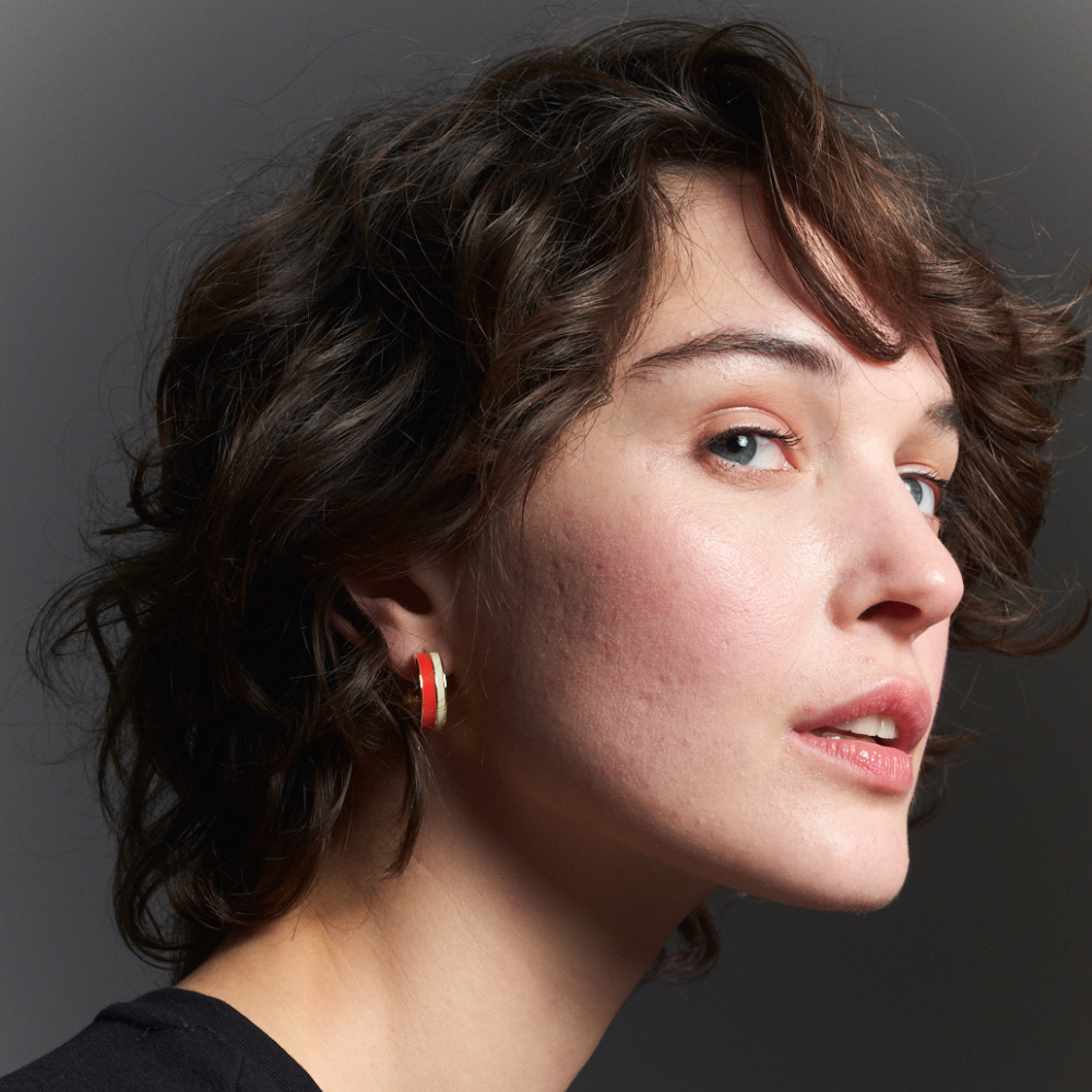 Créoles Bangle - Blanc Sable / Tangerine - Bangle-Up