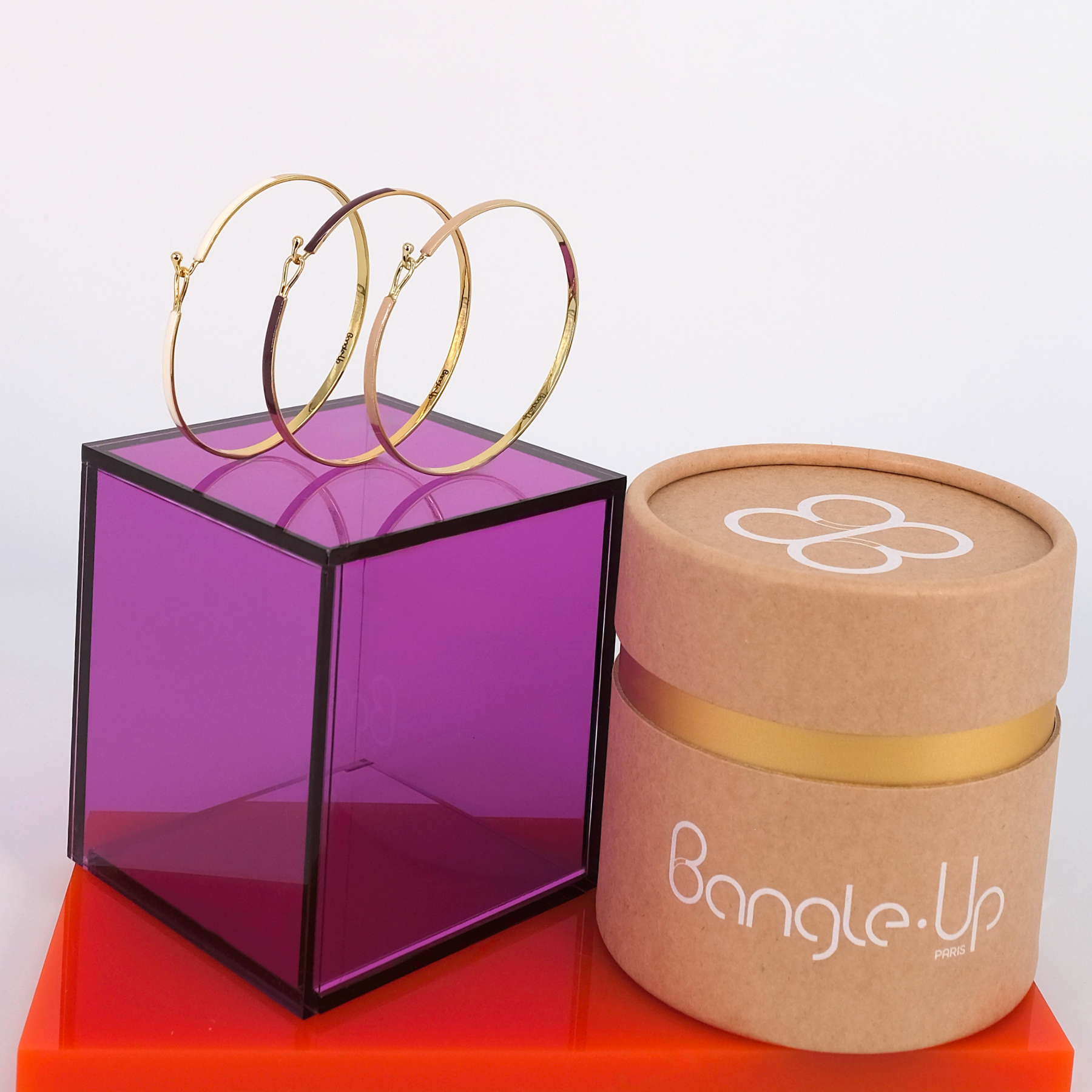 Coffret 3 Bracelets Lily - Blanc Sable, Beige Mastic et Prune