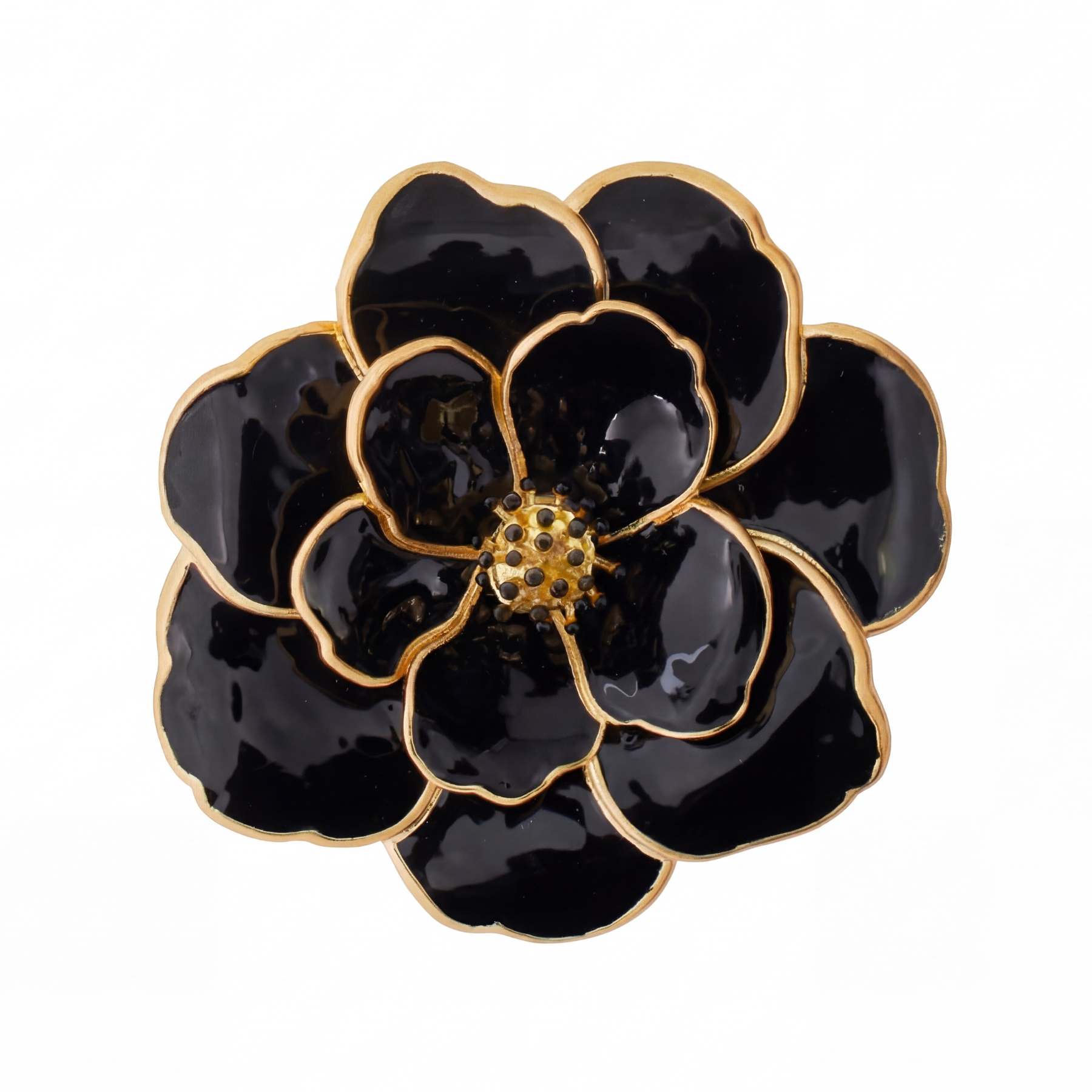 Peony Pendant - Carbon Black