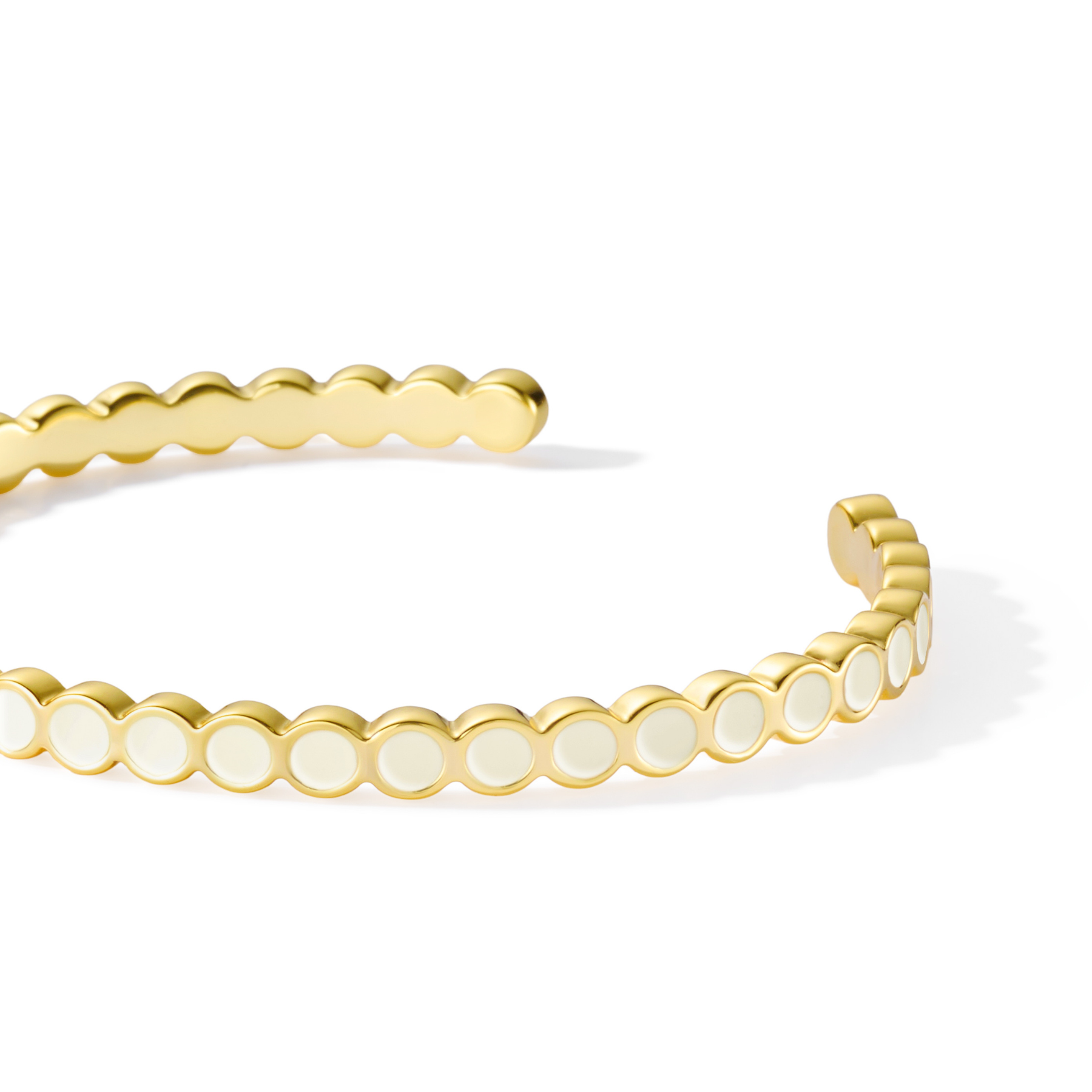 Lumi II Classic Bangle - Sand White