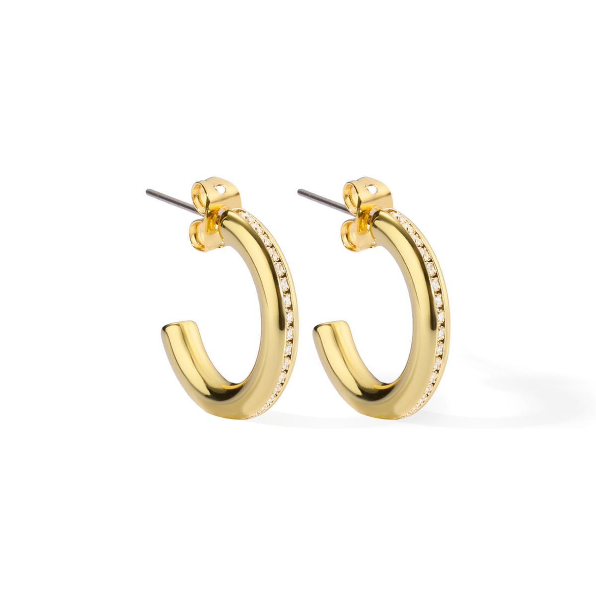 Ligne Hoop Earrings - Light Gold