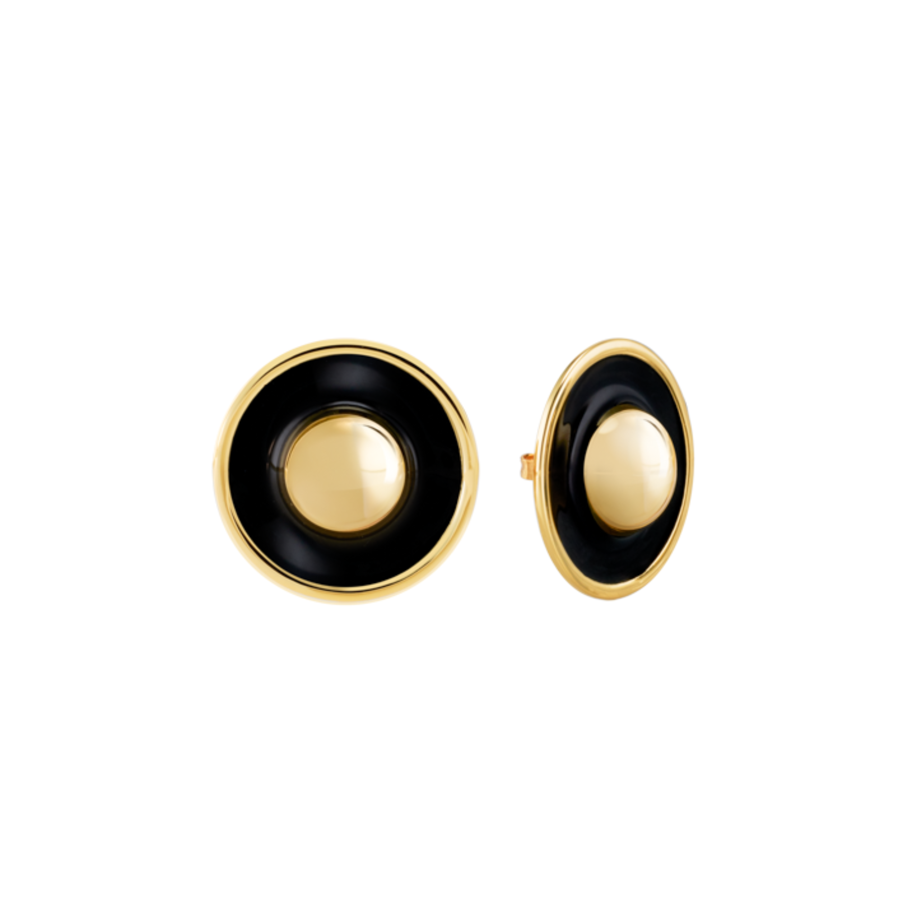 Moon Earrings - Carbon Black