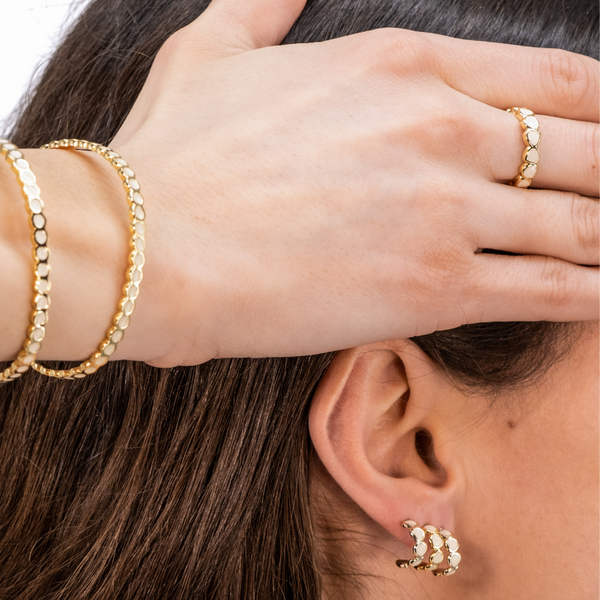 Bague Lumi - Blanc Sable - Bangle-Up 