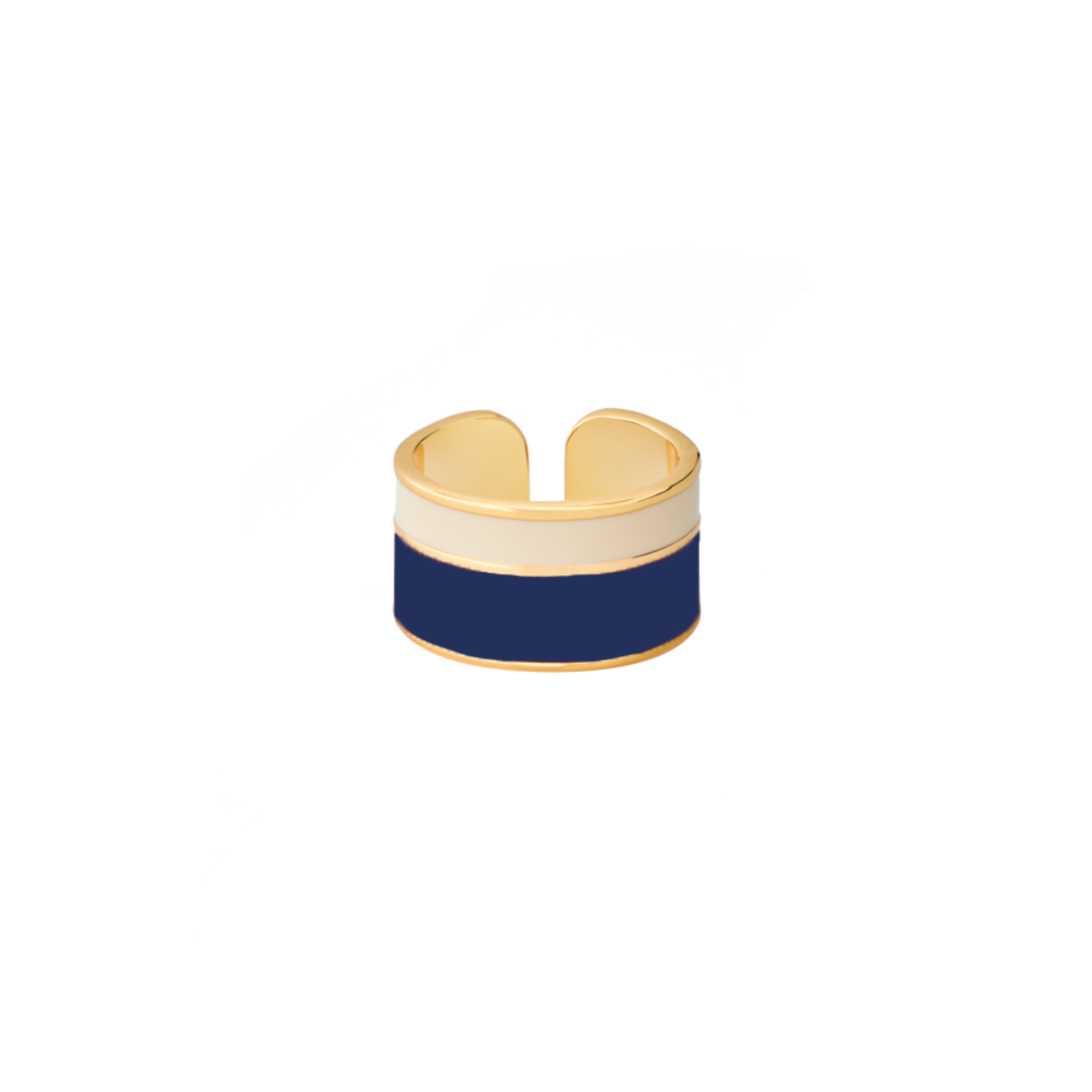 Vaporetto Ring - Sand White / Navy Blue
