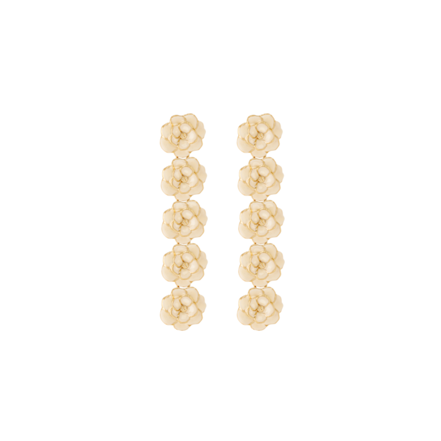 Boucles d'oreilles Peony - Blanc Sable