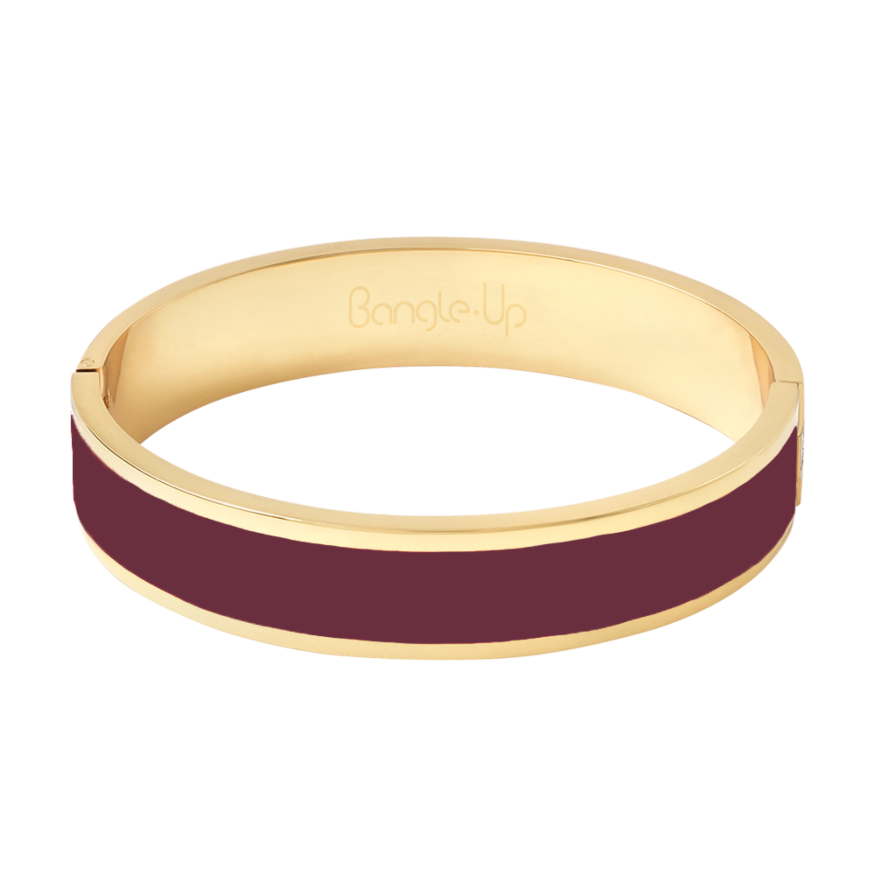 Oval Bangle Bracelet - Plum