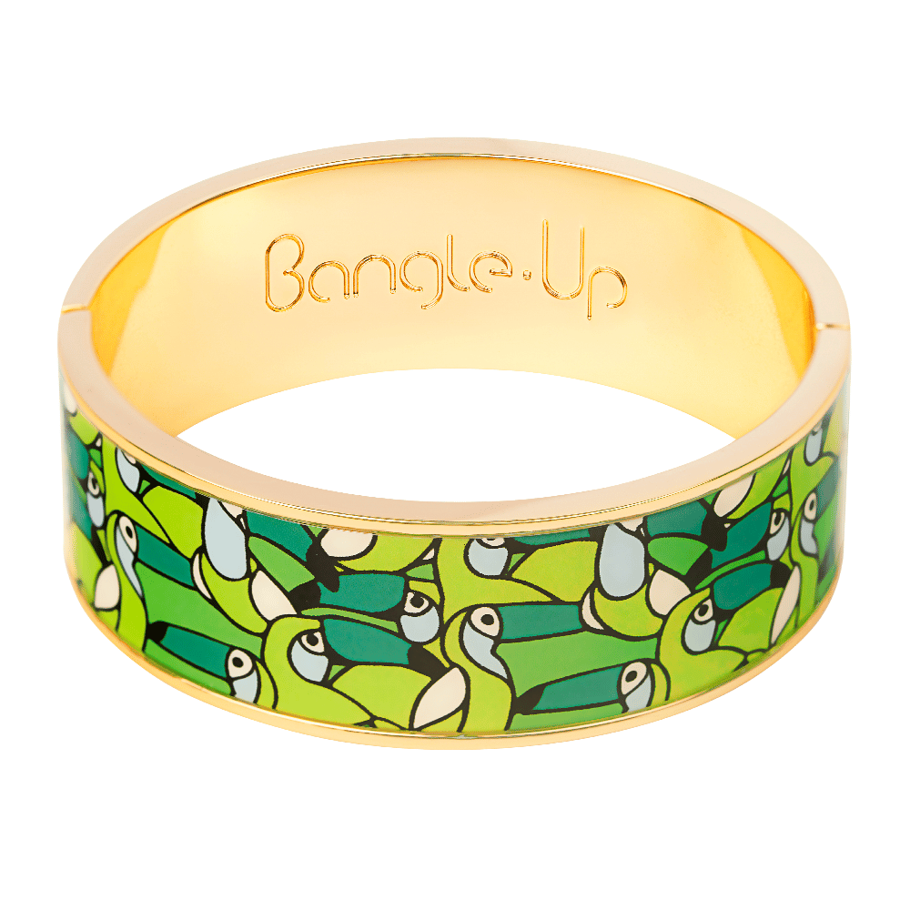 Bangle Up I Toucan motif bracelet I Jangala bracelet Green Flash
