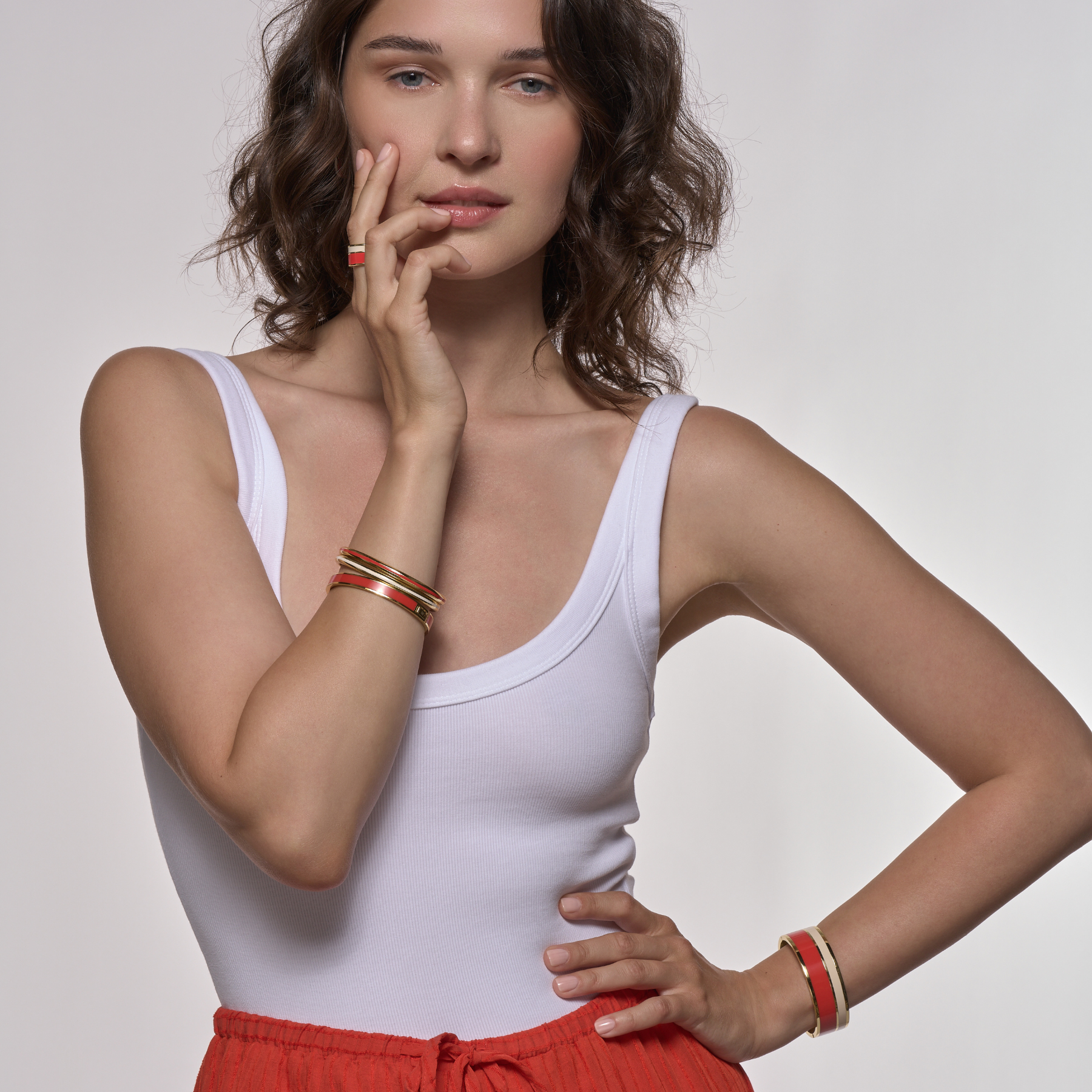 Bangle Bracelet - Orange Tangerine