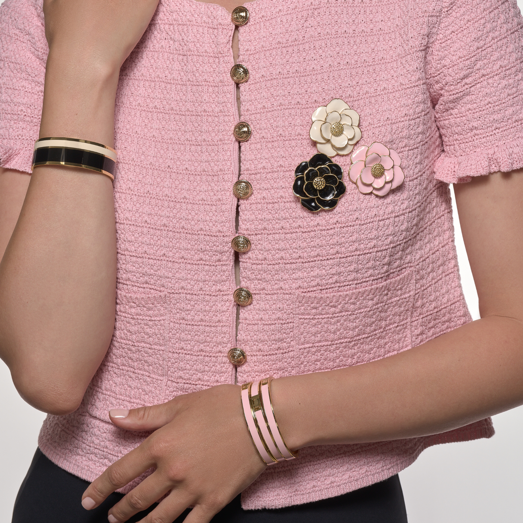 Mini Pendentif Peony - Noir Carbon