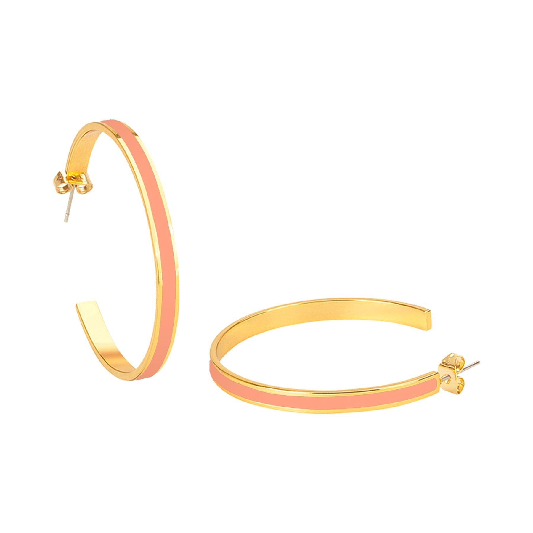 Créoles Bangle - Orange Corail