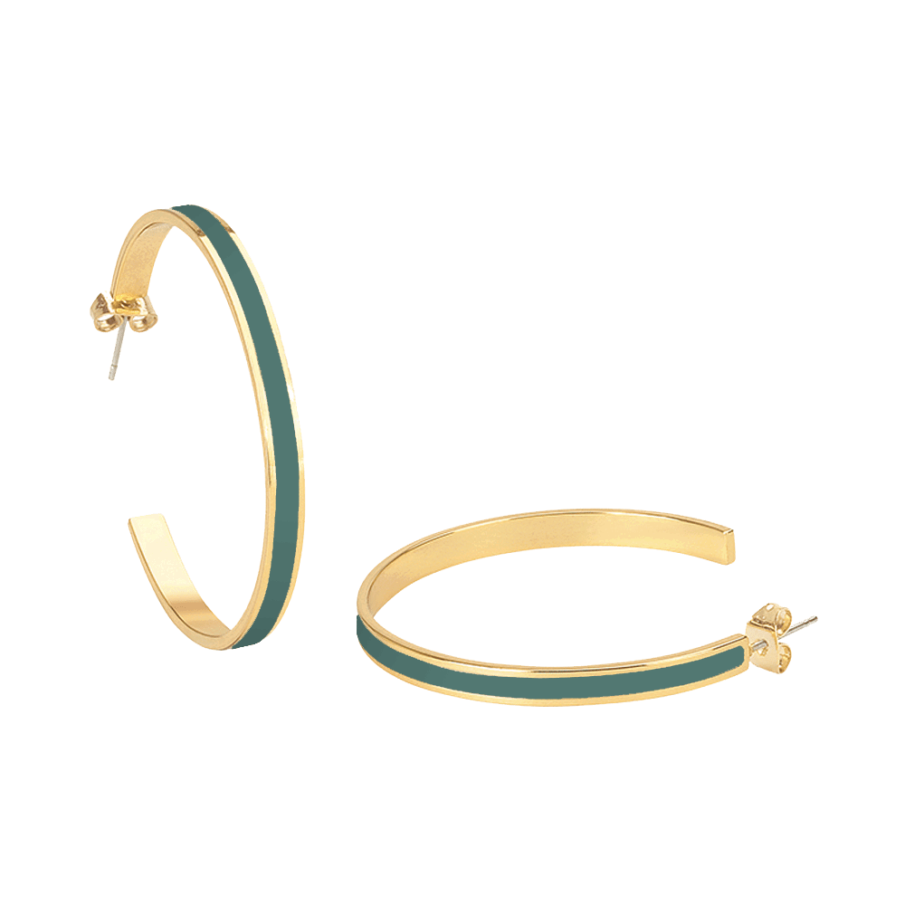 Créoles Bangle - Verde - Bangle-Up 