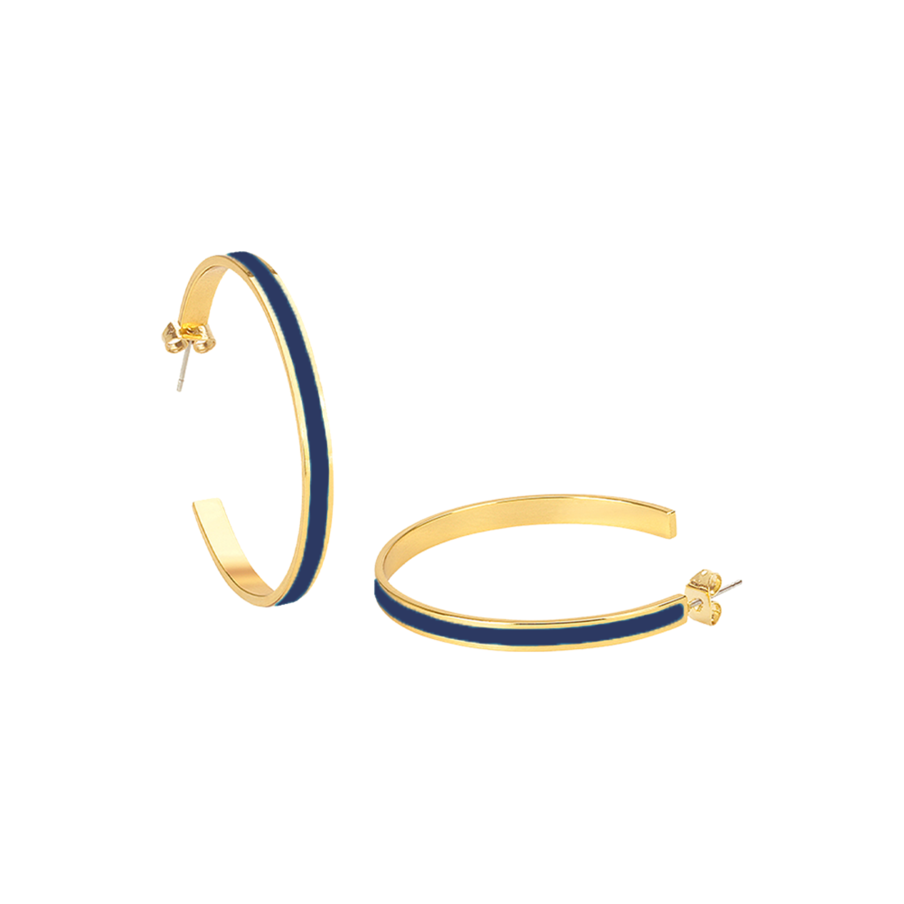 Bangle Hoops - Navy Blue