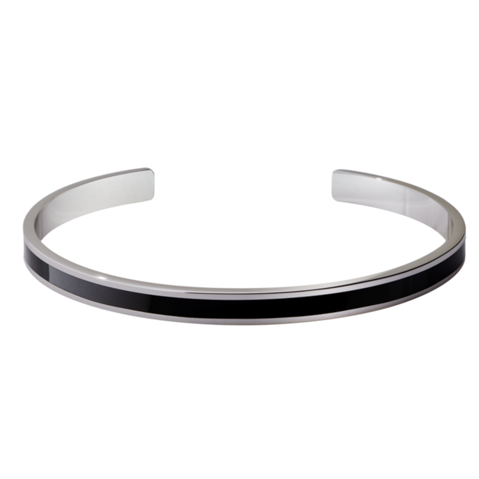 Jonc Bangle - Argent et Noir - Bangle-Up 