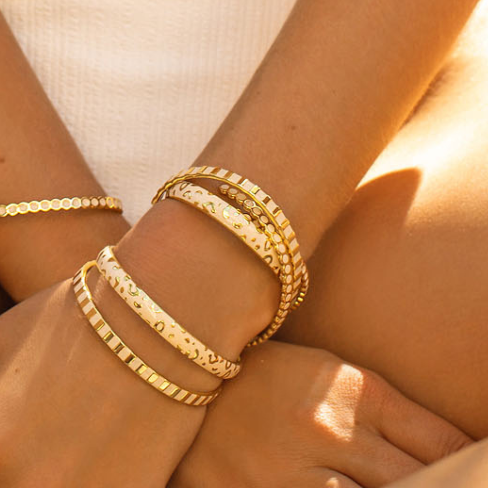 Jonc Inès - Blanc Sable - Bangle-Up 