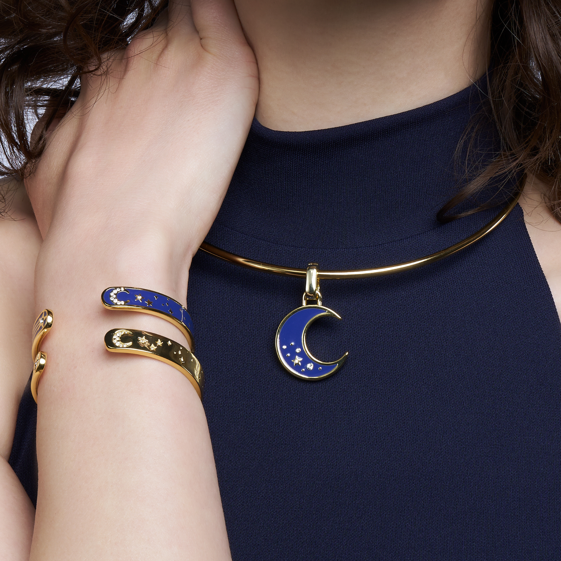 Halley Pendant - Navy Blue