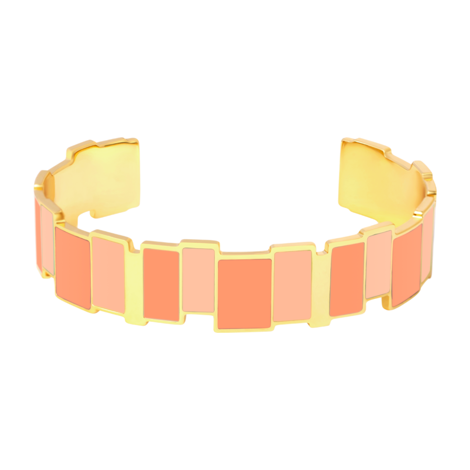 Inès Multicolored Bangle - Coral Orange