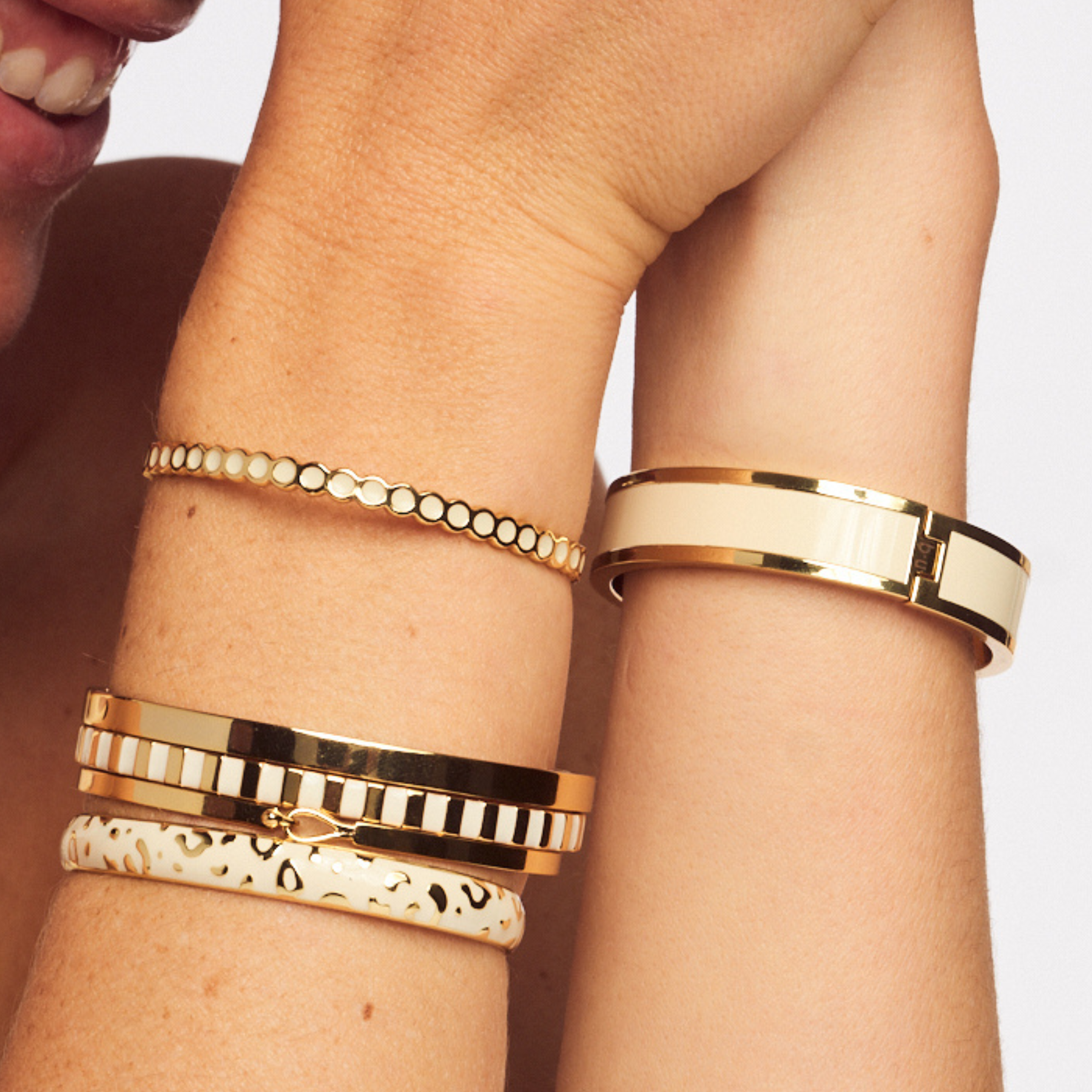 Inès Classic Bangle - Sand White