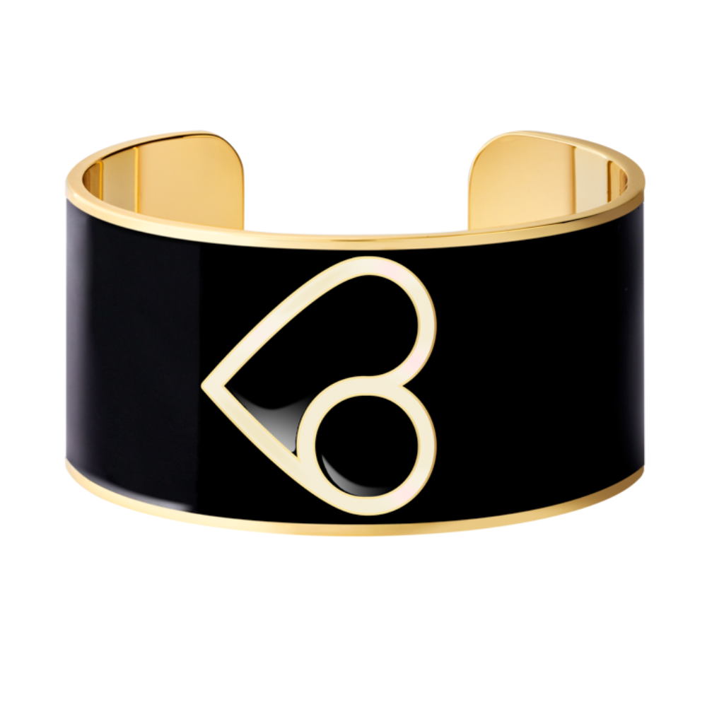 "Coup de Coeur" Cuff Bracelet - Black