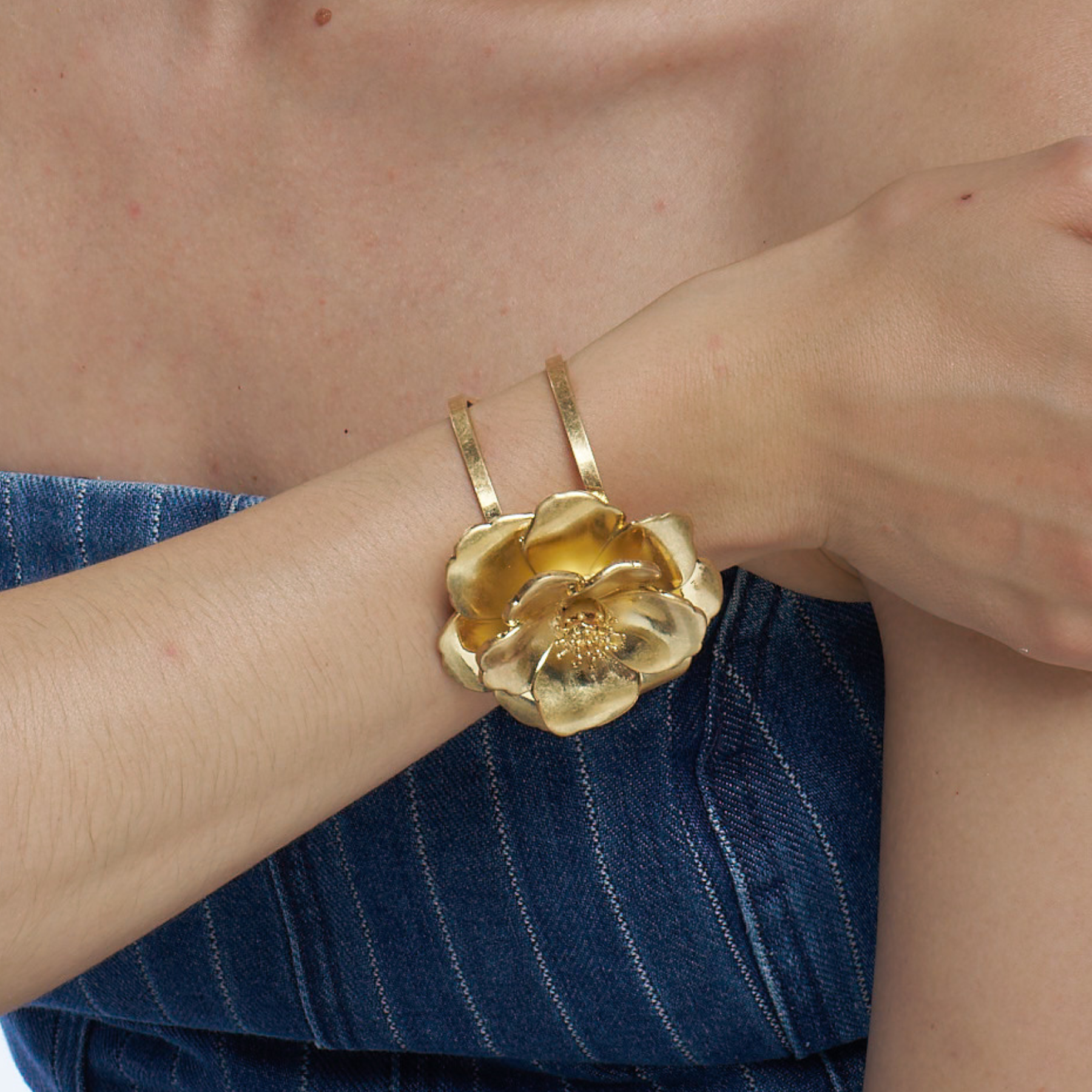 Peony Cuff - Light Gold