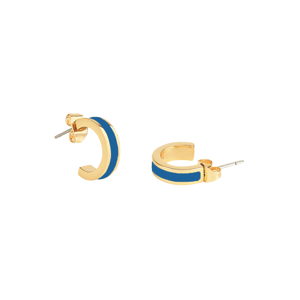 Bangle Mini Earrings - Mykonos Blue