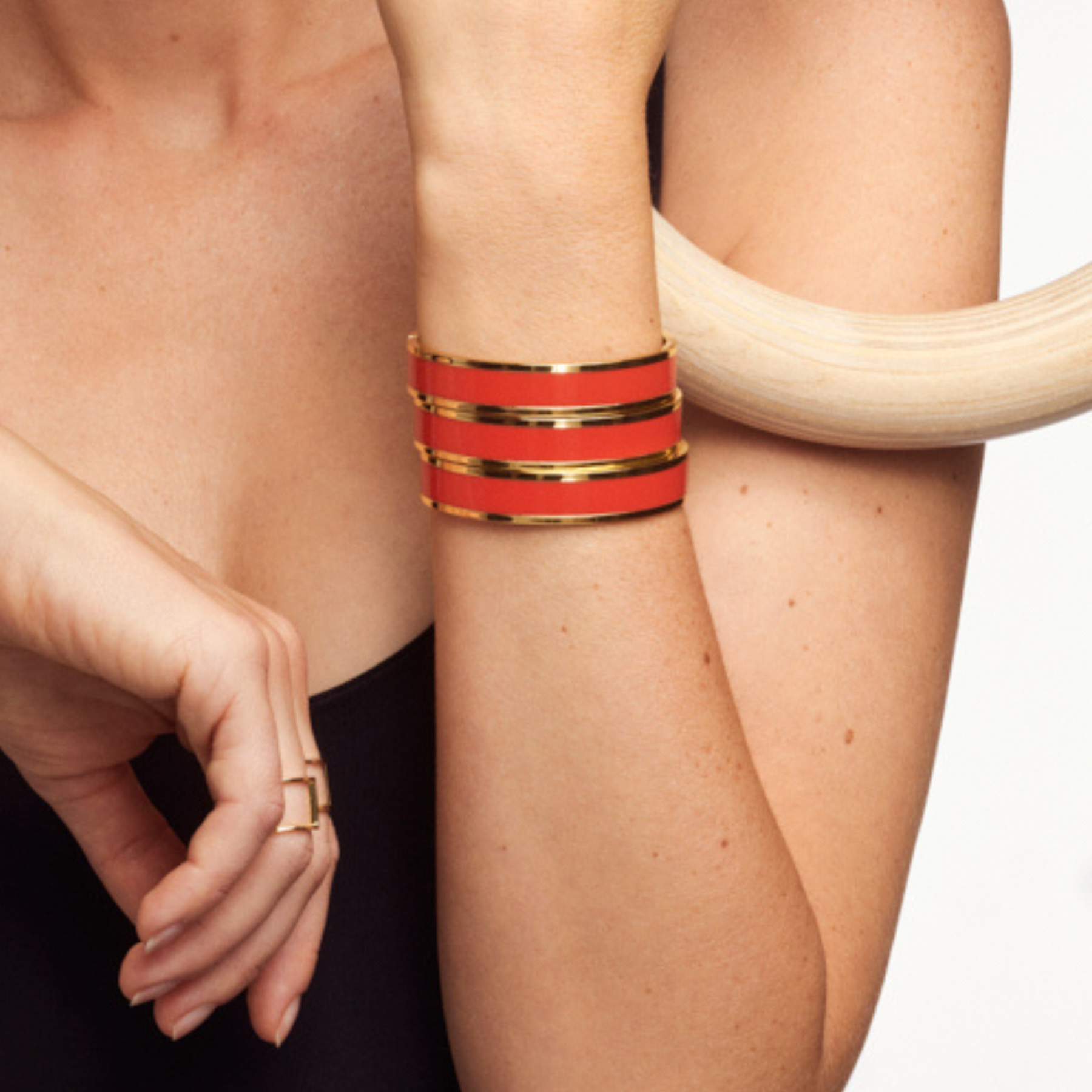 Bracelet Bangle Ovale - Orange Tangerine