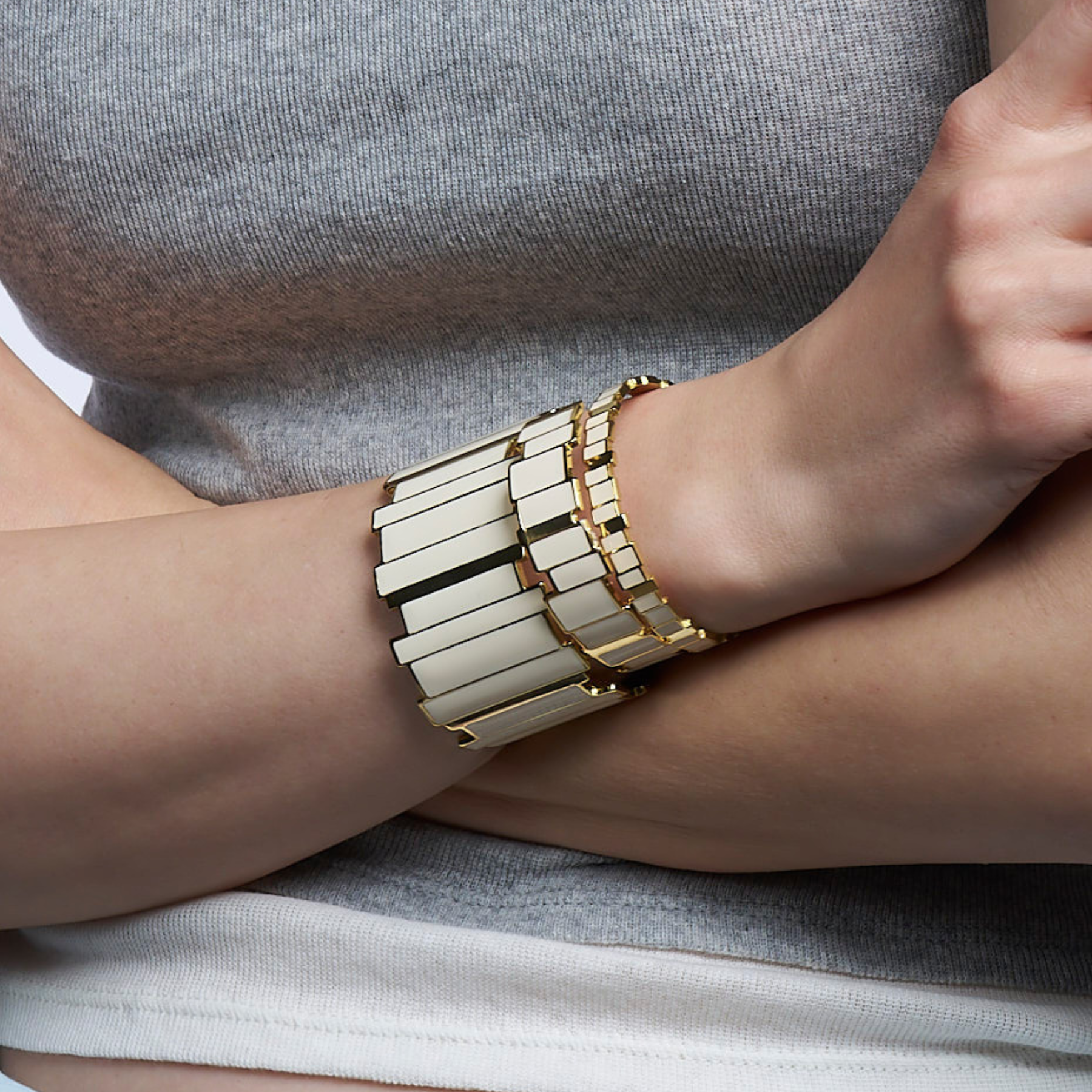 Jonc Inès Multi - Blanc Sable