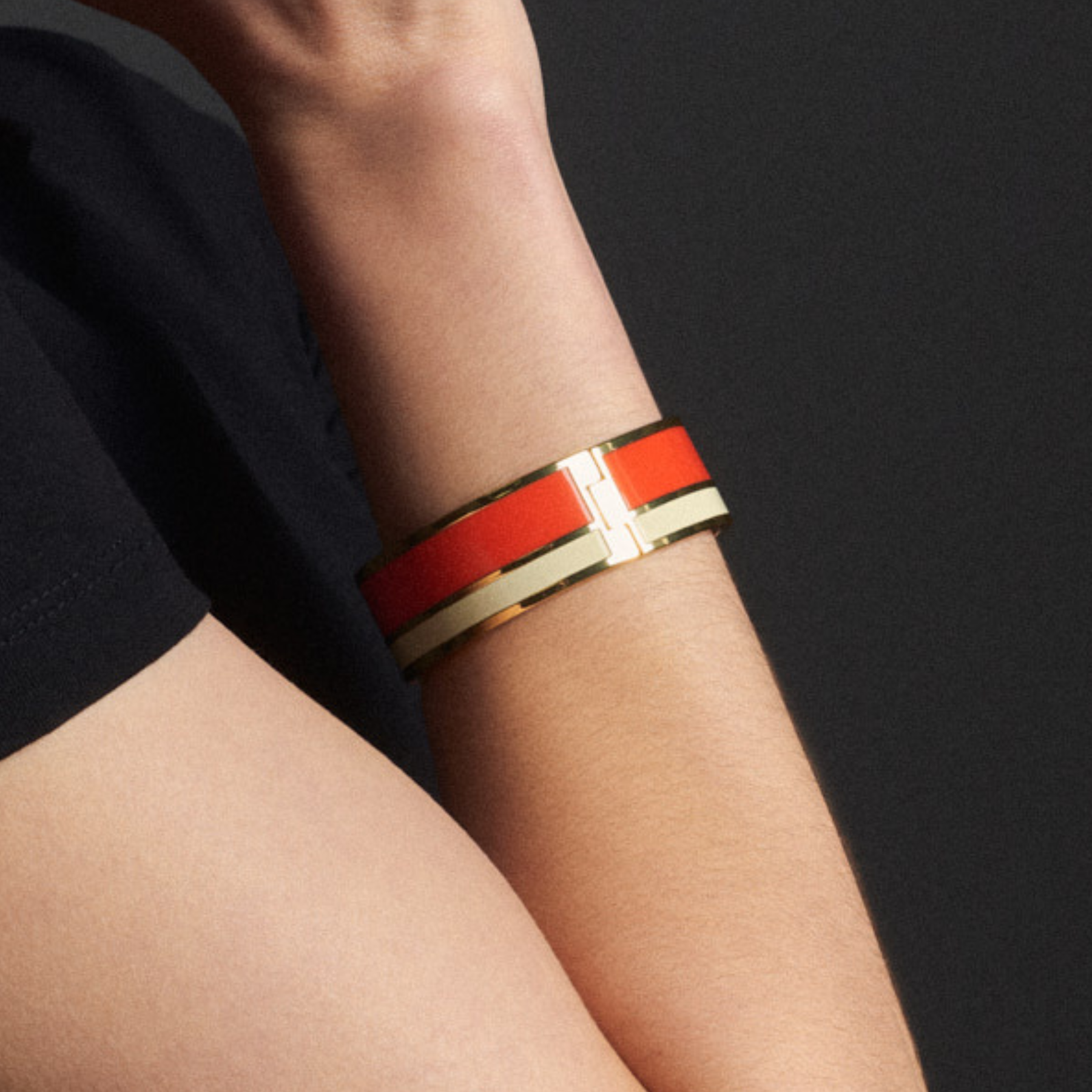 Bracelet Vaporetto - Orange Tangerine / Blanc Sable