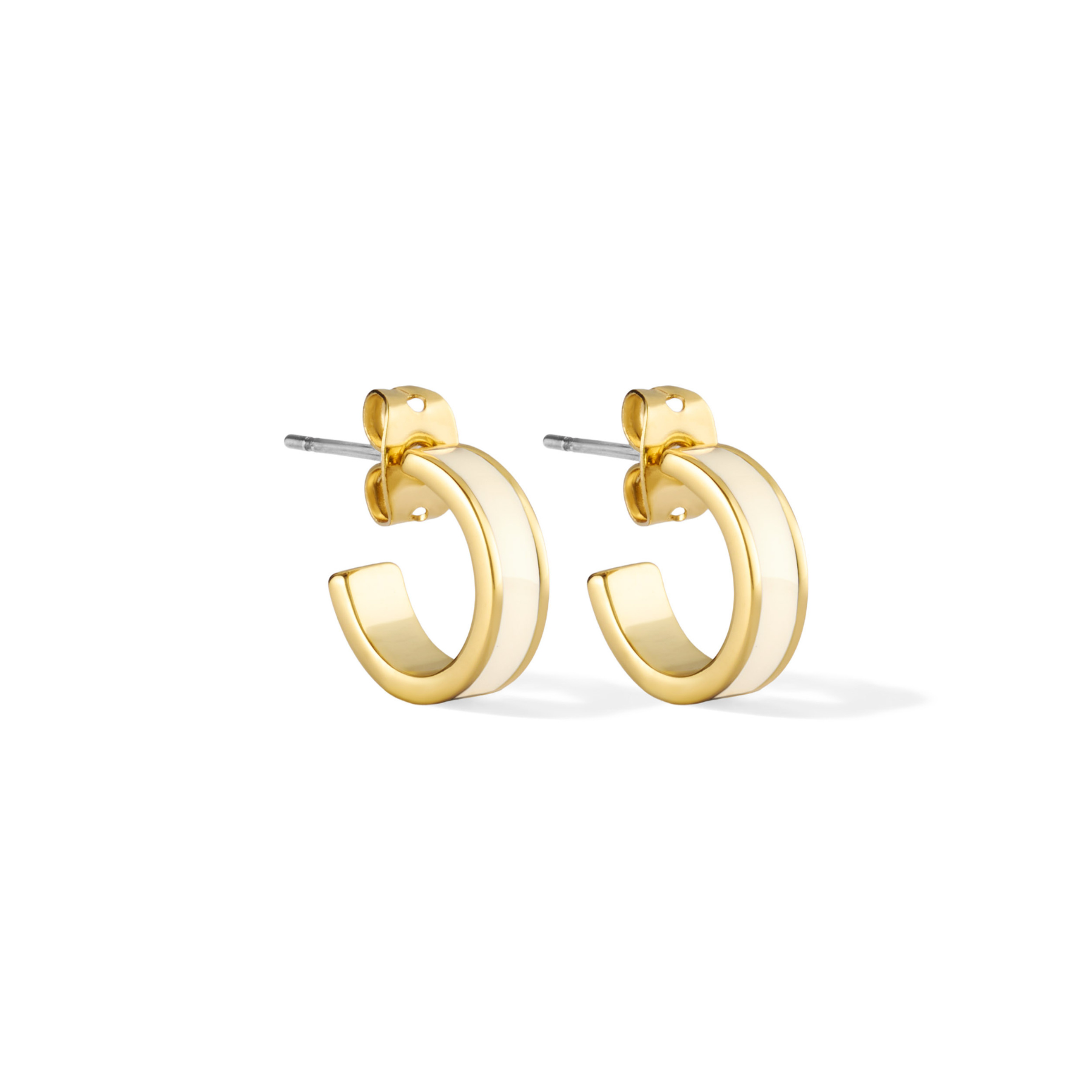 Bangle Mini Hoop Earrings - Sand White